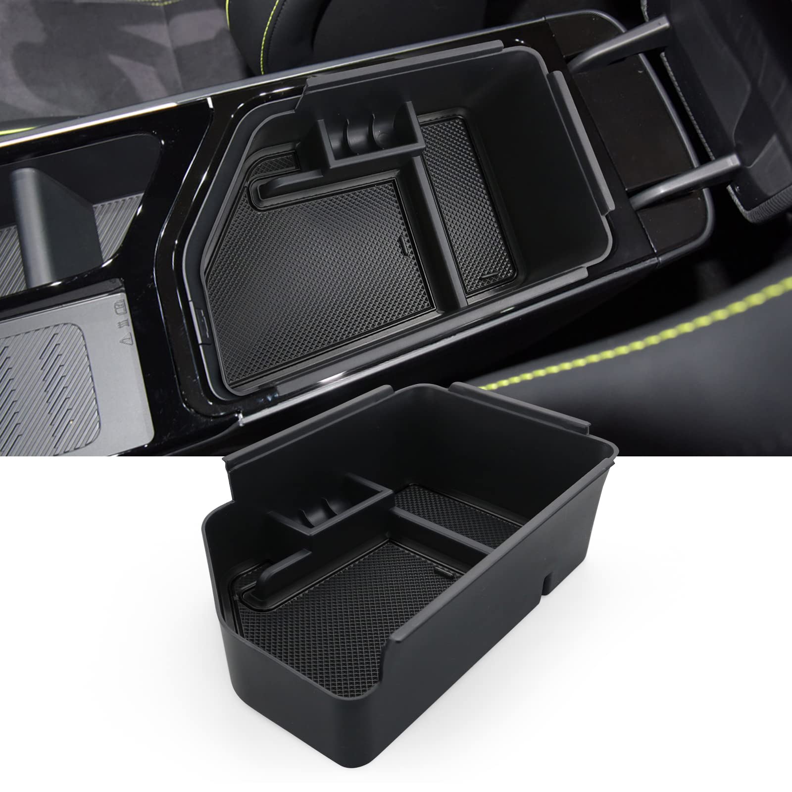 YEE PIN Kompatibel mit 2022 Kia EV6 ev6 Mittelkonsole Aufbewahrungsbox/Handschuhfach für Armlehne Organizer Zubehör Mit Rutschfestermatte (Schwarz) YEE PIN Kompatibel mit 2022 Kia EV6 ev6 Mittelkonsole Aufbewahrungsbox/Handschuhfach für Armlehne Organizer Zubehör Mit Rutschfestermatte (Schwarz) von YEE PIN