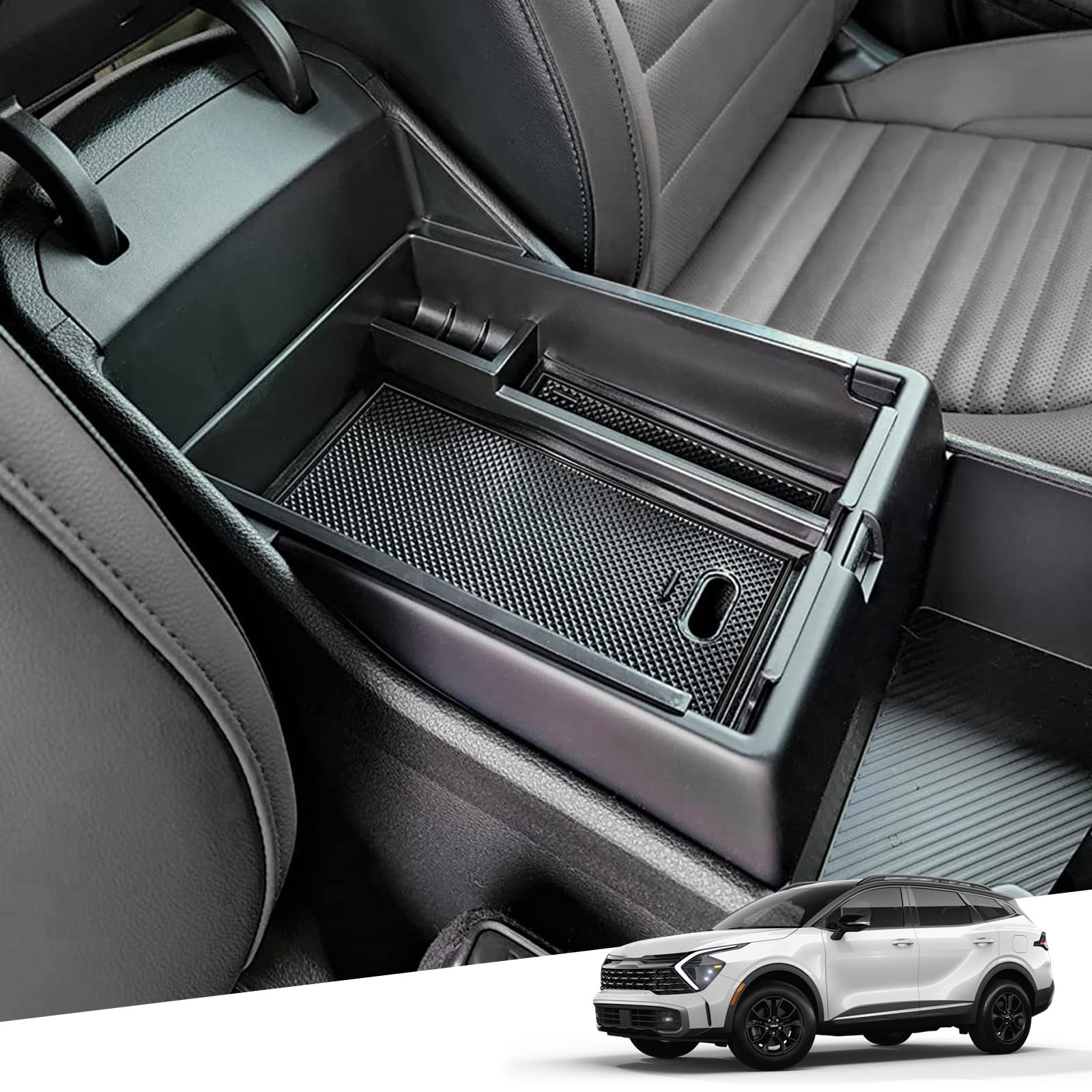 YEE PIN Kompatibel mit Kia Sportage NQ5 Baujahr 2022 2023 2024 Aufbewahrungsbox Mittelkonsole Organizer Tray für Armlehne Organizer Zubehör Mit Rutschfestermatte (Schwarz) YEE PIN Kompatibel mit Kia Sportage NQ5 Baujahr 2022 2023 2024 Aufbewahrungsbox Mittelkonsole Organizer Tray für Armlehne Organizer Zubehör Mit Rutschfestermatte (Schwarz) von YEE PIN