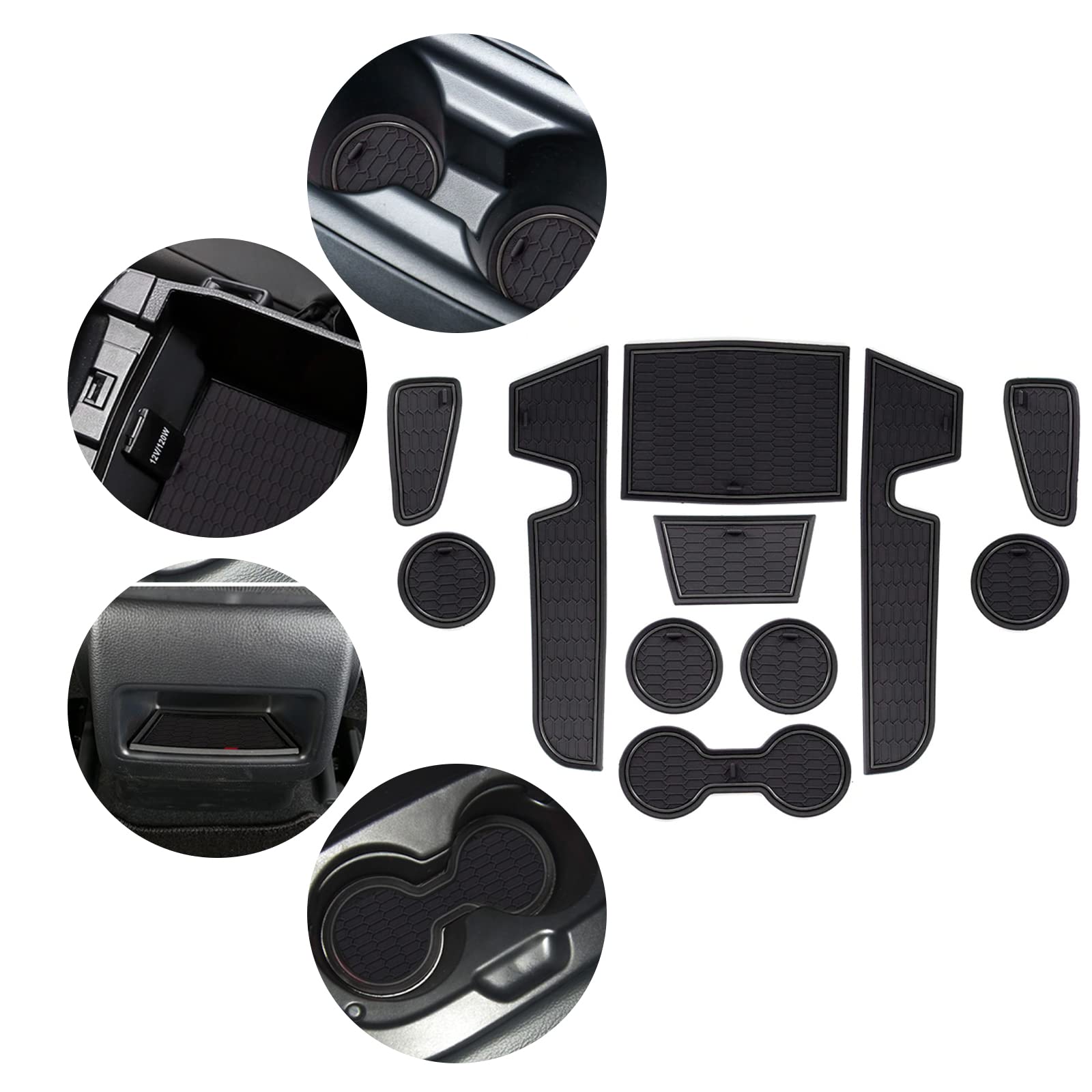 YEE PIN Auto Türnut Anti Rutsch Pad Kompatibel mit Toyota Corolla E210 2019 2020 2021 Autoinnenausstattung Wasserbecher Aufbewahrungsbox Anti-Rutsch-Matte Gummimatte Antirutschmatten 11-Piece Set YEE PIN Auto Türnut Anti Rutsch Pad Kompatibel mit Toyota Corolla E210 2019 2020 2021 Autoinnenausstattung Wasserbecher Aufbewahrungsbox Anti-Rutsch-Matte Gummimatte Antirutschmatten 11-Piece Set von YEE PIN