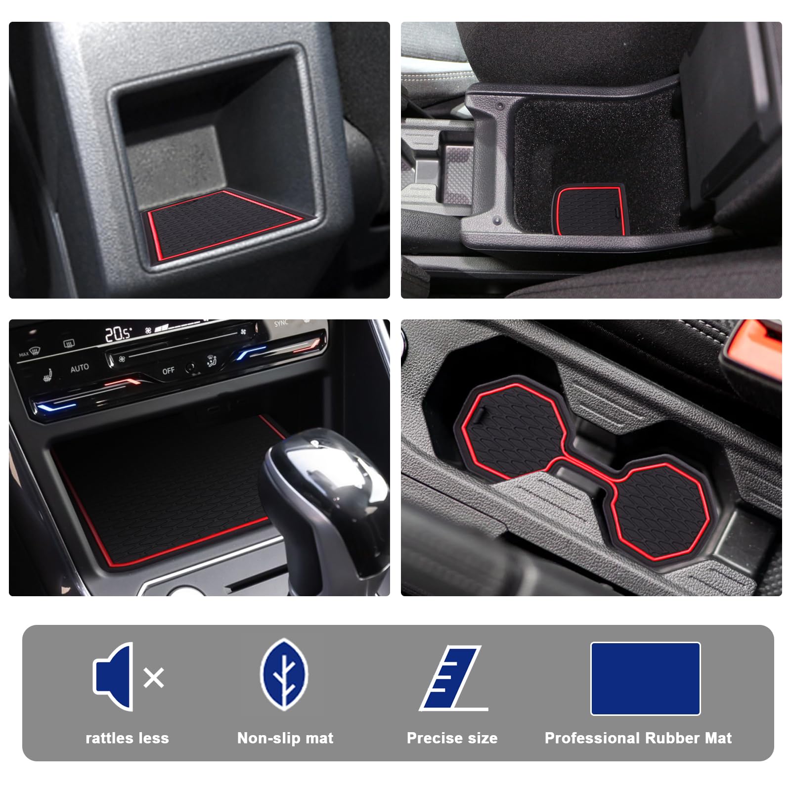 YEE PIN 2023 Taigo Polo AW Gummimatten V W Polo MK6 2018-2022 /Taigo Nivus 2021-2025 Zubehör Interieur rutschfeste Matten für Mittelkonsole Aufbewahrungsbox Polo AW Taigo Innenausstattung(Rot) YEE PIN 2023 Taigo Polo AW Gummimatten V W Polo MK6 2018-2022 /Taigo Nivus 2021-2025 Zubehör Interieur rutschfeste Matten für Mittelkonsole Aufbewahrungsbox Polo AW Taigo Innenausstattung(Rot) von YEE PIN