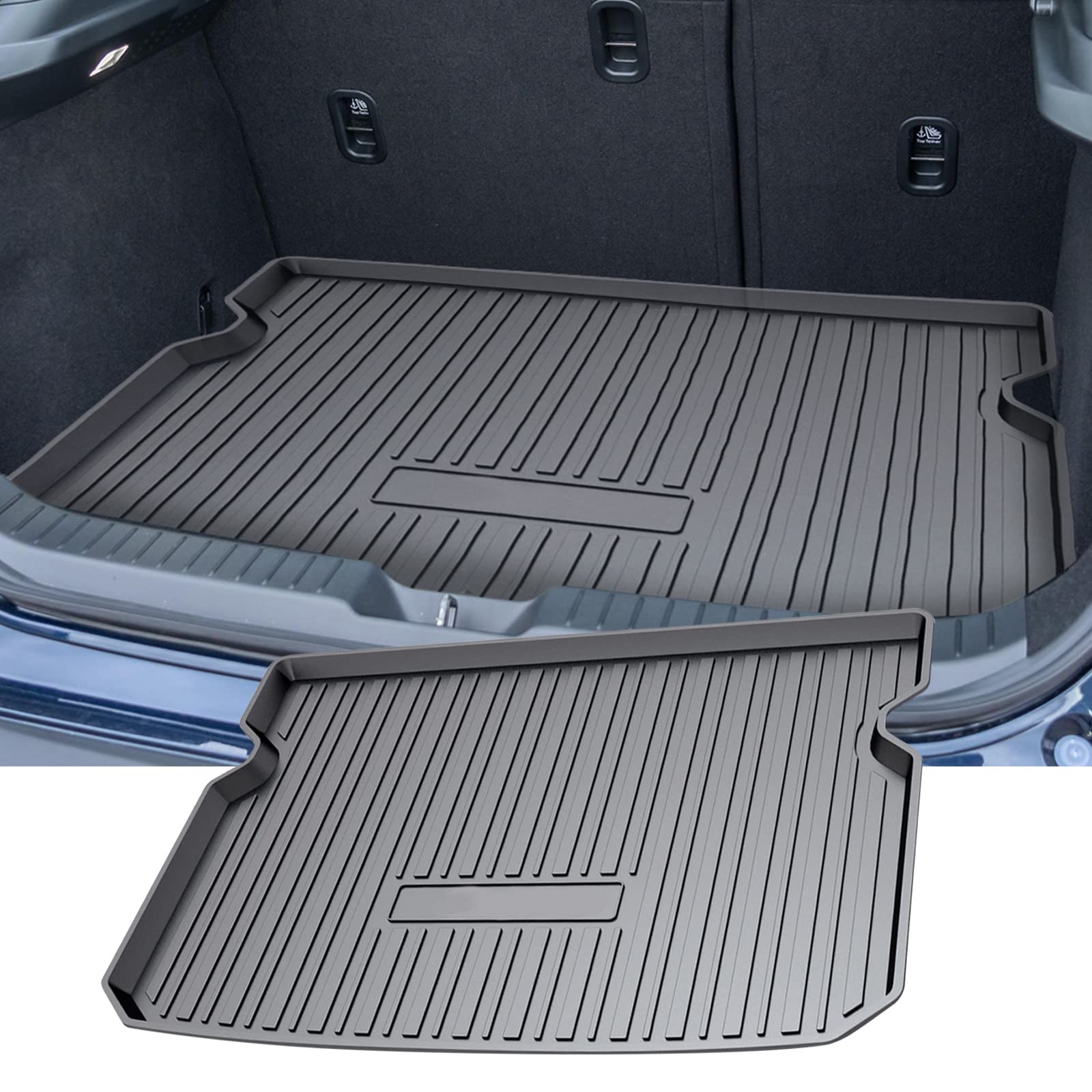 YEE PIN CX30 Kofferraummatte Kompatibel mit Mazda CX30 2019-2022 Gummi Kofferraumwanne Seitenschutz CX 30 Gummimatte Laderaumschale Schutzmatte Rutschfester von YEE PIN