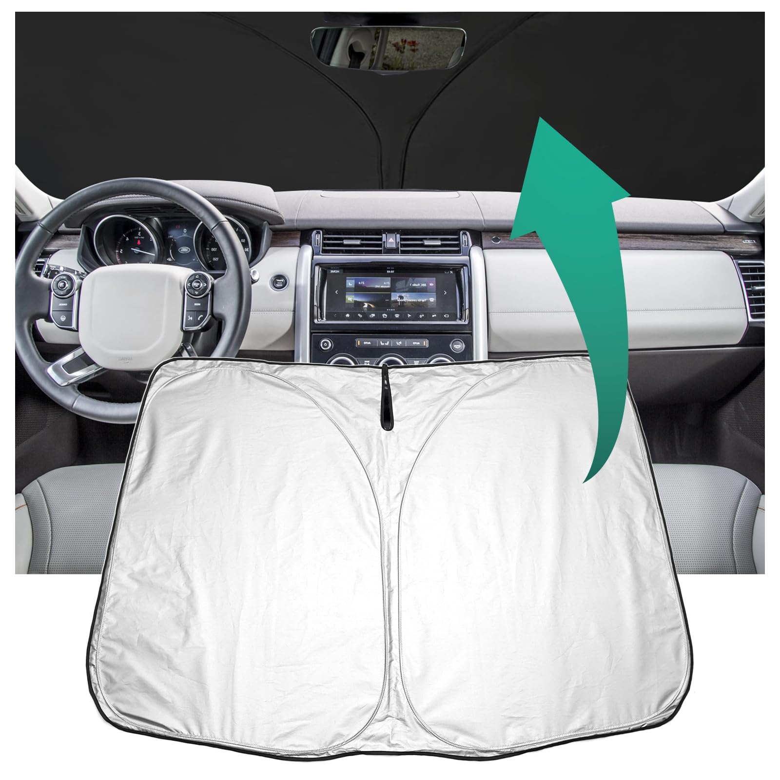 YEE PIN Discovery Sport L550 Sonnenschutz Auto kompatibel mit Land Rover Discovery 5 L462 Sport L550 2017-2023 2024, Faltbare Auto Sonnenschirm Frontscheibe Windschutzscheibe UV Staub Schutz YEE PIN Discovery Sport L550 Sonnenschutz Auto kompatibel mit Land Rover Discovery 5 L462 Sport L550 2017-2023 2024, Faltbare Auto Sonnenschirm Frontscheibe Windschutzscheibe UV Staub Schutz von YEE PIN