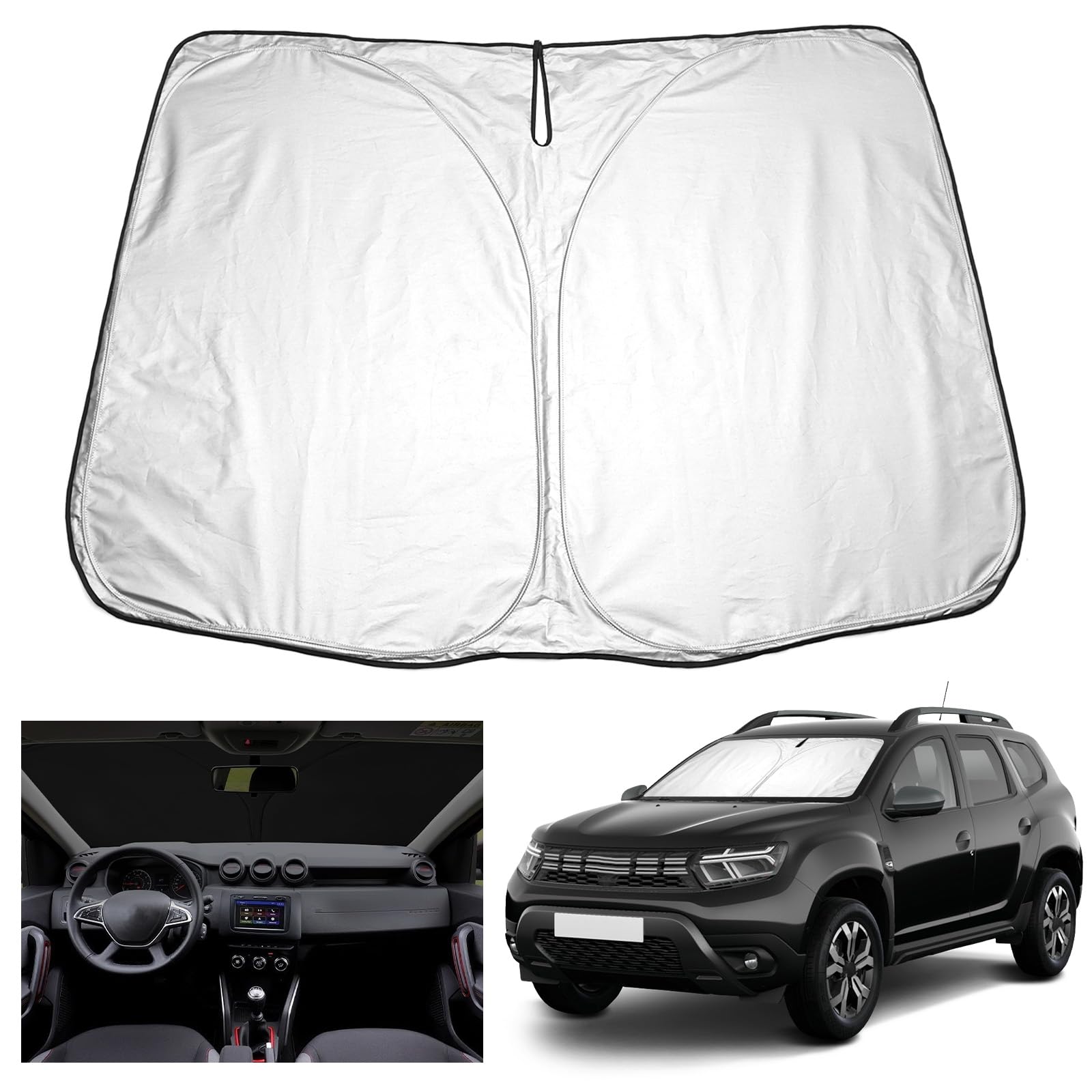 YEE PIN Duster Sonnenschutz Auto kompatibel mit Dacia Duster 2018-2023 2024,Faltbare Auto Sonnenschirm Duster Frontscheibe Windschutzscheibe UV Staub Schutz YEE PIN Duster Sonnenschutz Auto kompatibel mit Dacia Duster 2018-2023 2024,Faltbare Auto Sonnenschirm Duster Frontscheibe Windschutzscheibe UV Staub Schutz von YEE PIN
