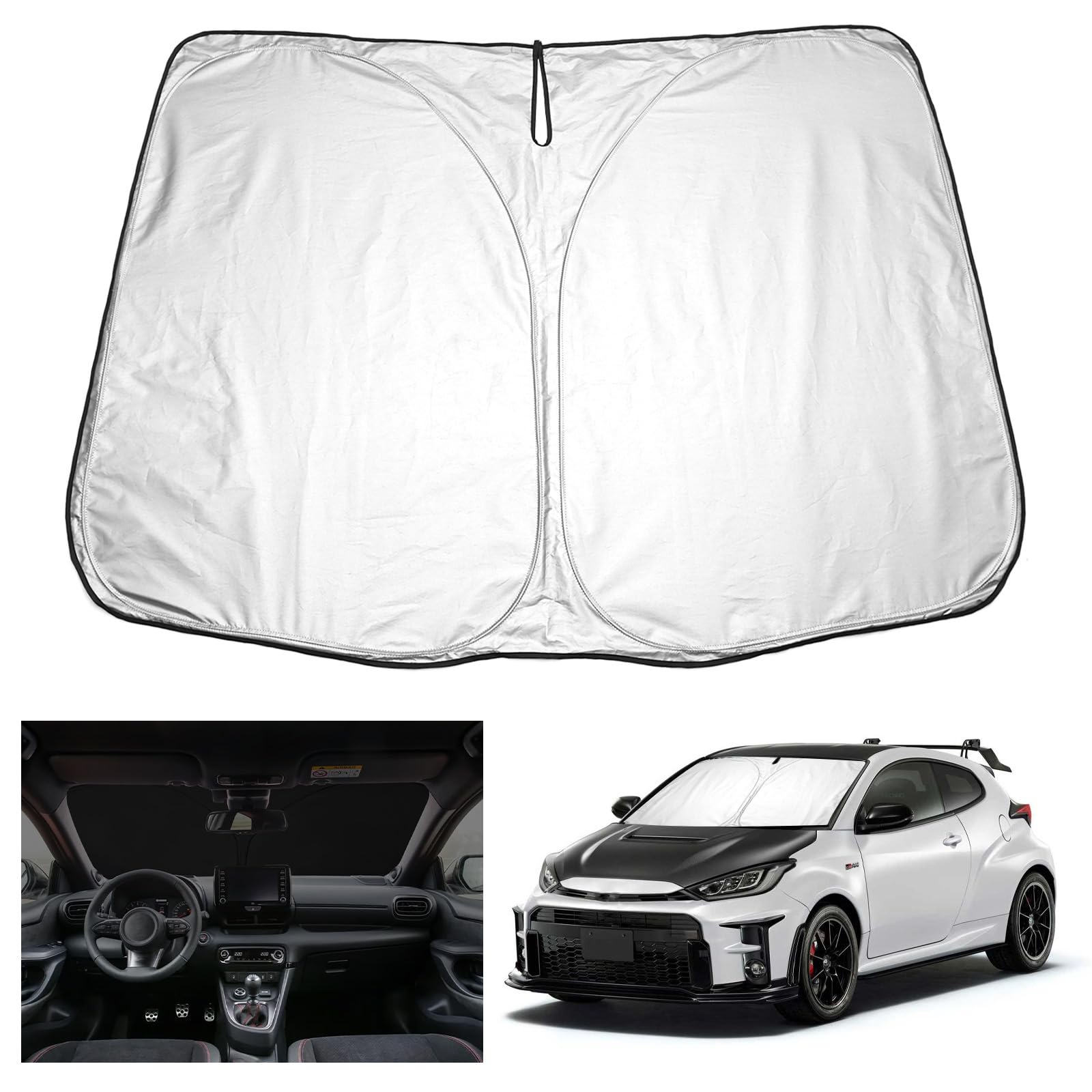 YEE PIN GR Yaris Sonnenschutz Auto kompatibel mit Toyota GR Yaris 2020-2023 2024, Faltbare Auto Sonnenschirm Frontscheibe Windschutzscheibe UV Staub Schutz YEE PIN GR Yaris Sonnenschutz Auto kompatibel mit Toyota GR Yaris 2020-2023 2024, Faltbare Auto Sonnenschirm Frontscheibe Windschutzscheibe UV Staub Schutz von YEE PIN