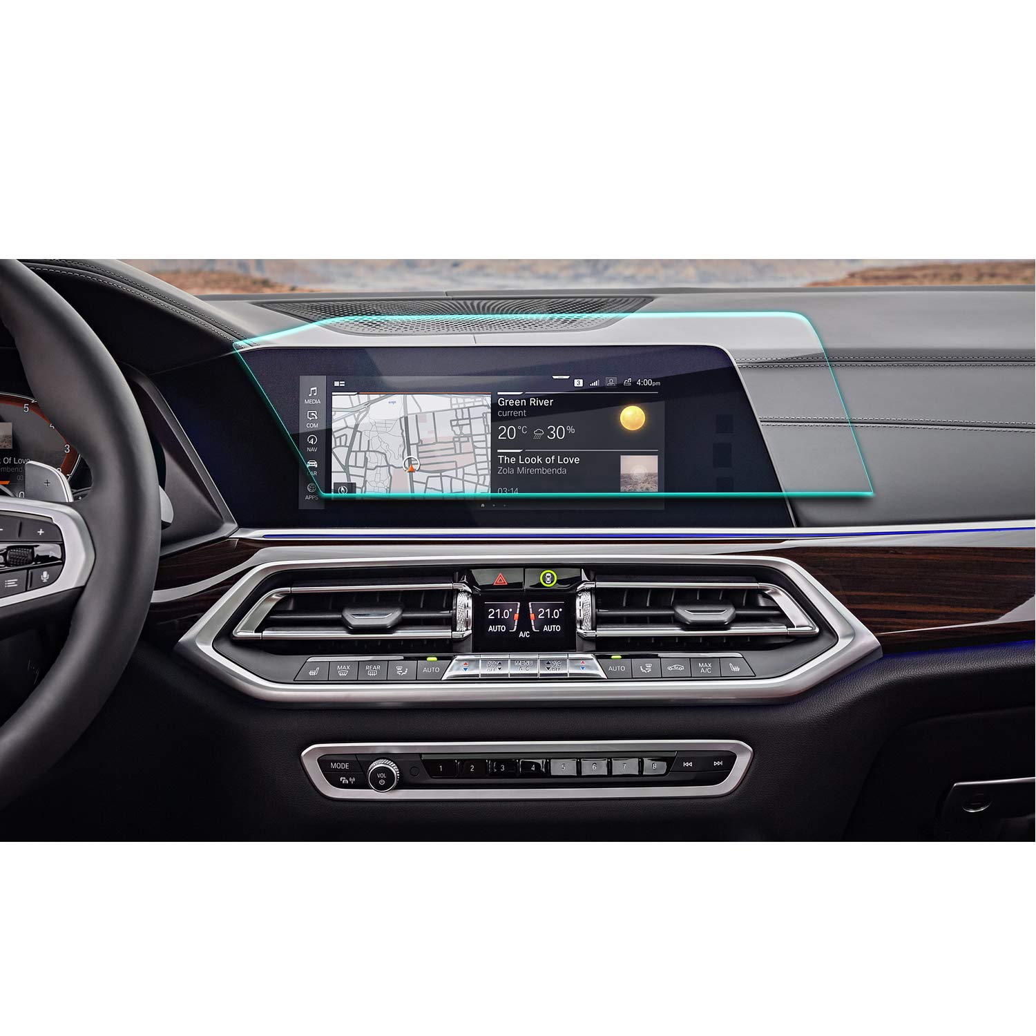 YEE PIN Gehärtetem Glas Displayschutz Kompatibel mit BMW 2019 2020 2021 X5 G05 X7 G07 Auto Navigations Displayschutzfolie Ohne Blasenmontage 9H Schutz von YEE PIN
