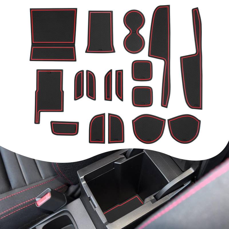 YEE PIN Vitara Gummimatten Kompatibel mit Suzuki Vitara 2016-2024 Interieur rutschfeste Matten für Mittelkonsole Aufbewahrungsbox Autoteile Innenausstattung von YEE PIN