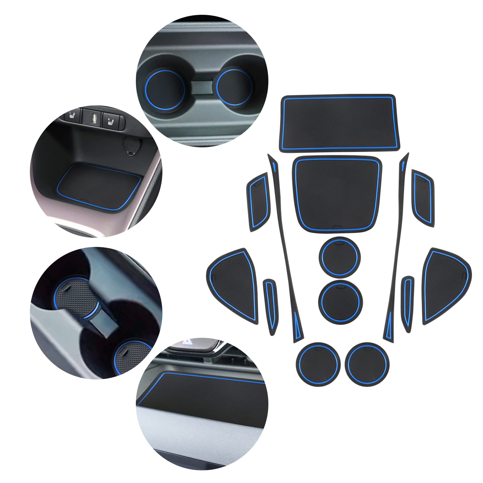 YEE PIN Gummimatten Kompatibel mit Toyota Yaris Cross SUV 2021+ Interieur rutschfeste Matten für Mittelkonsole Aufbewahrungsbox Autoteile Innenausstattung von YEE PIN