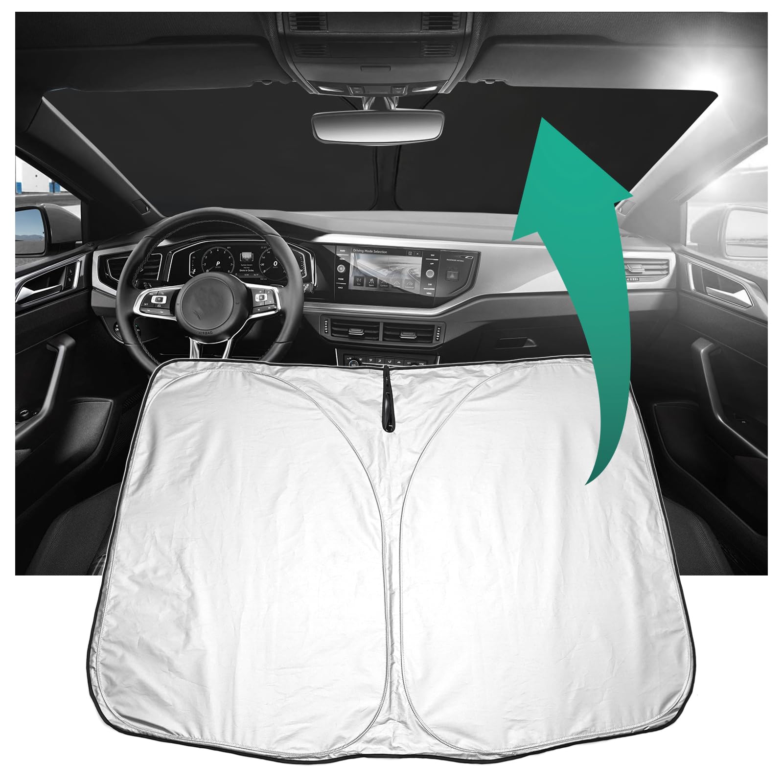 YEE PIN Ibiza 2023 Sonnenschutz Auto kompatibel mit Seat Ibiza 2018-2023 2024,Faltbare Auto Sonnenschirm Frontscheibe Windschutzscheibe UV Staub Schutz YEE PIN Ibiza 2023 Sonnenschutz Auto kompatibel mit Seat Ibiza 2018-2023 2024,Faltbare Auto Sonnenschirm Frontscheibe Windschutzscheibe UV Staub Schutz von YEE PIN