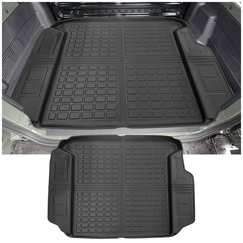 YEE PIN Jimny 2 Sitze Kofferraummatte Kompatibel mit Suzuki Jimny JB64/JB74 II GJ Pro SUV 2021-2024 2025 Gummi Kofferraumwanne TPE Kofferraumshutz Gummimatte Hoher Rand Organizer Rutschfester von YEE PIN