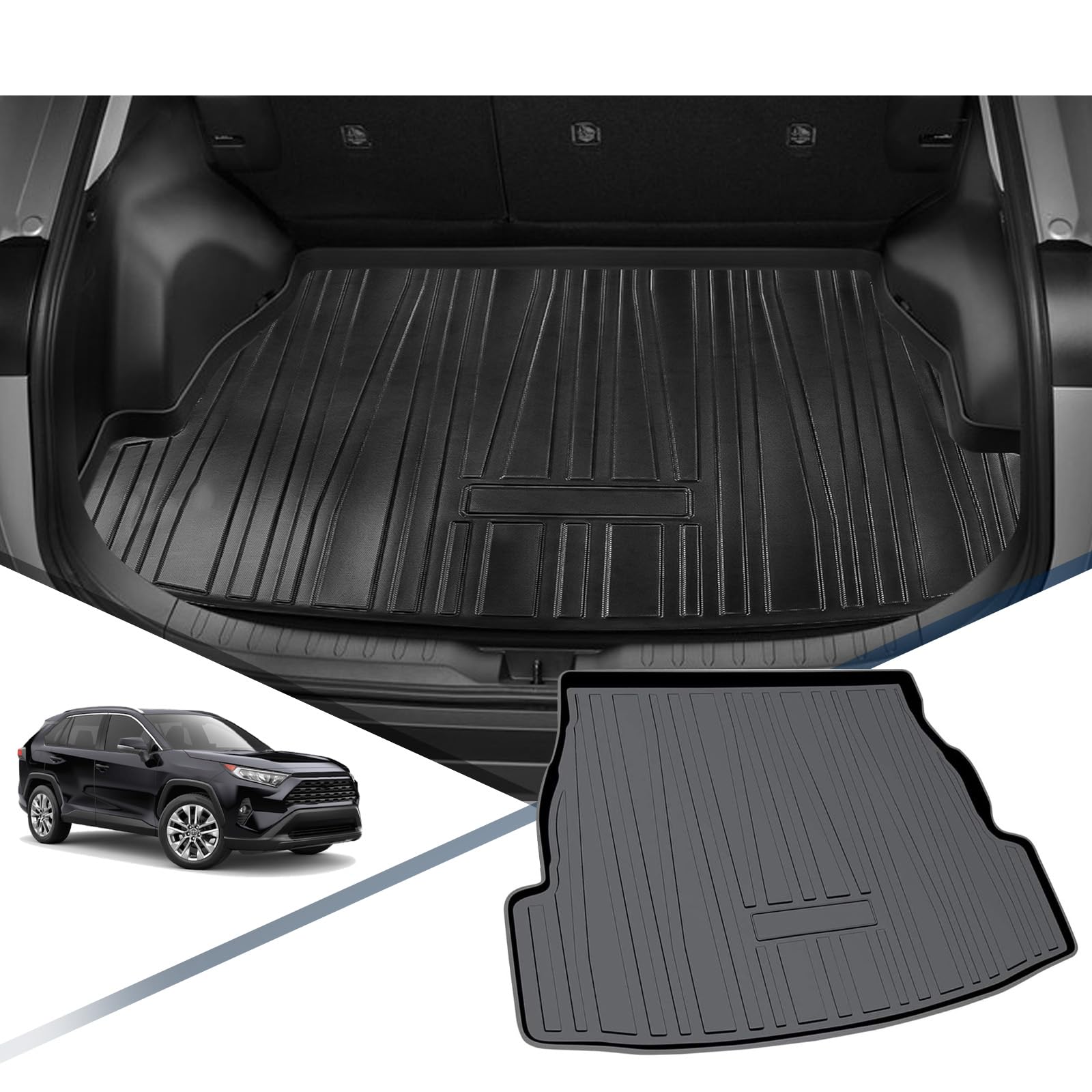 YEE PIN Kofferraummatte RAV4 Kompatibel mit Toyota RAV4 2019-2023 2024, Kofferraumwanne RAV4 Seitenschutz Gummimatte Laderaumschale Schutzmatte Rutschfester RAV4 2022 autozubehör sicherer Transport YEE PIN Kofferraummatte RAV4 Kompatibel mit Toyota RAV4 2019-2023 2024, Kofferraumwanne RAV4 Seitenschutz Gummimatte Laderaumschale Schutzmatte Rutschfester RAV4 2022 autozubehör sicherer Transport von YEE PIN