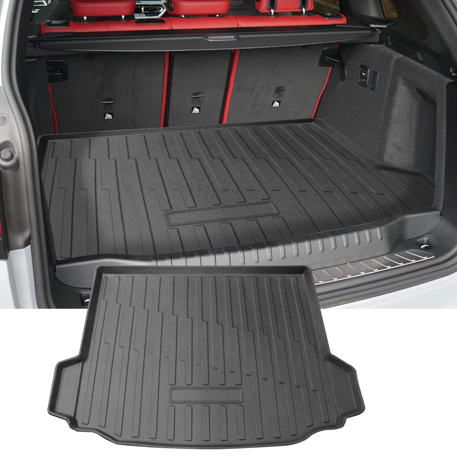 YEE PIN Kofferraummatte für BMW X3 G01 SUV 2018-2023, Seitenschutz TPO Material Laderaumschale Schutzmatte für Sicheren Transport von Gepäck, Rutschfester (3D Passform) von YEE PIN