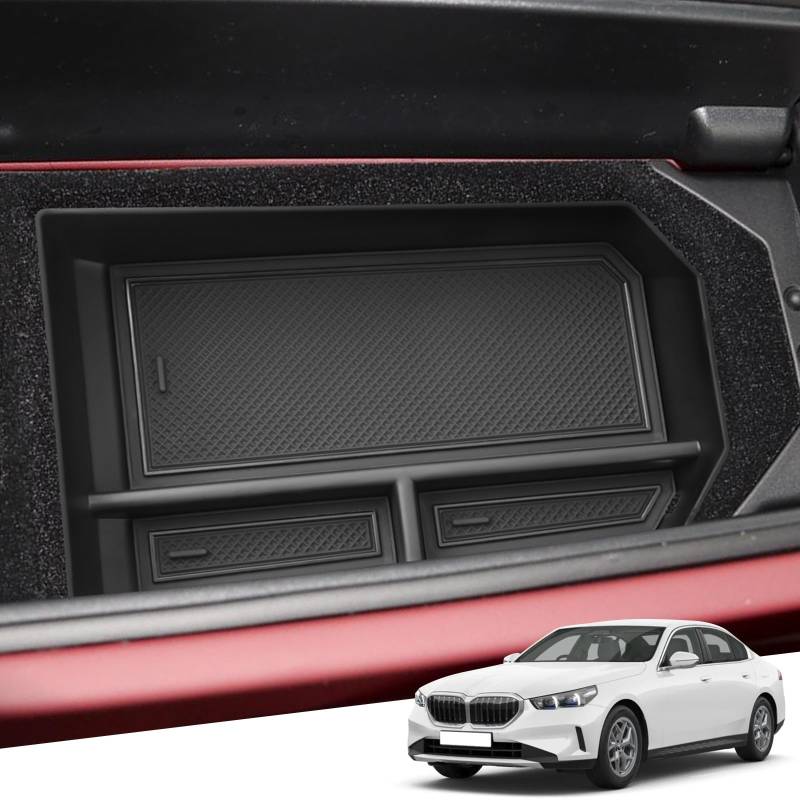 YEE PIN Kompatibel für BMW 5er G60 i5 2023 2024 2025 Mittelkonsole Organizer Aufbewahrungsbox, 3D-Scan Original für 5er G60 i5 Instrumententafel Handschuhfach Zubehör. von YEE PIN