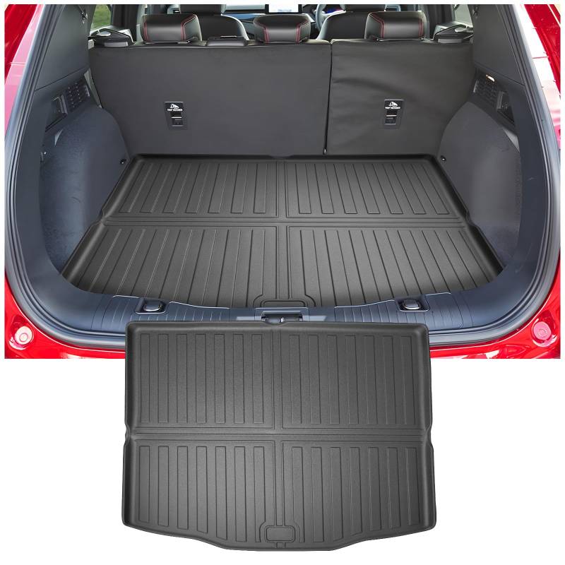 YEE PIN Kuga 2024 Kofferraummatte Kompatibel mit Ford Kuga 2020-2024 Gummi Kofferraumwanne TPE Kofferraumshutz Gummimatte Hoher Rand Organizer Rutschfester (Upper Floor) von YEE PIN