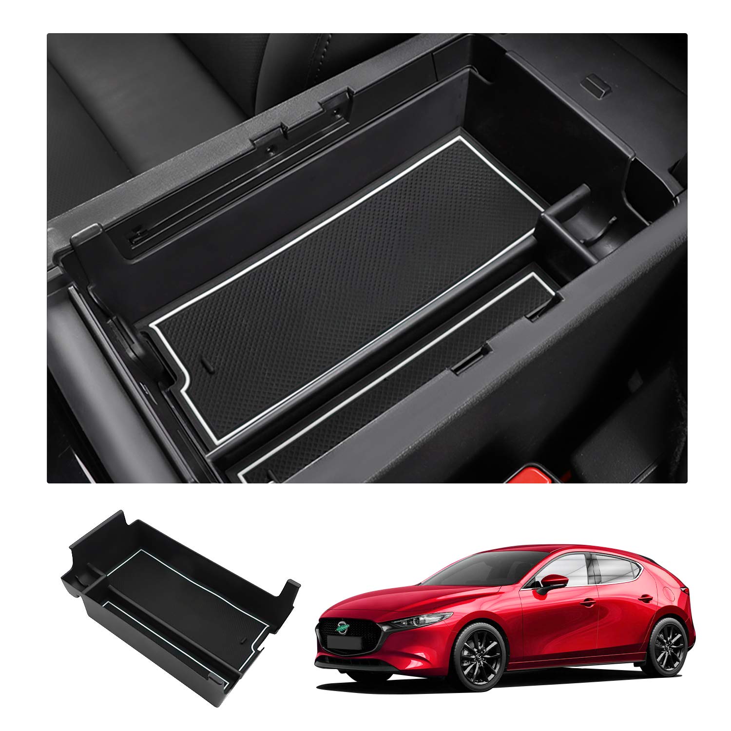 YEE PIN Mazda 3 2019-2022 2023 Mittelkonsole Handschuhfach für Armlehne Organizer Mazda 3 Aufbewahrungsbox Mit Rutschfestermatte Autozubehör YEE PIN Mazda 3 2019-2022 2023 Mittelkonsole Handschuhfach für Armlehne Organizer Mazda 3 Aufbewahrungsbox Mit Rutschfestermatte Autozubehör von YEE PIN