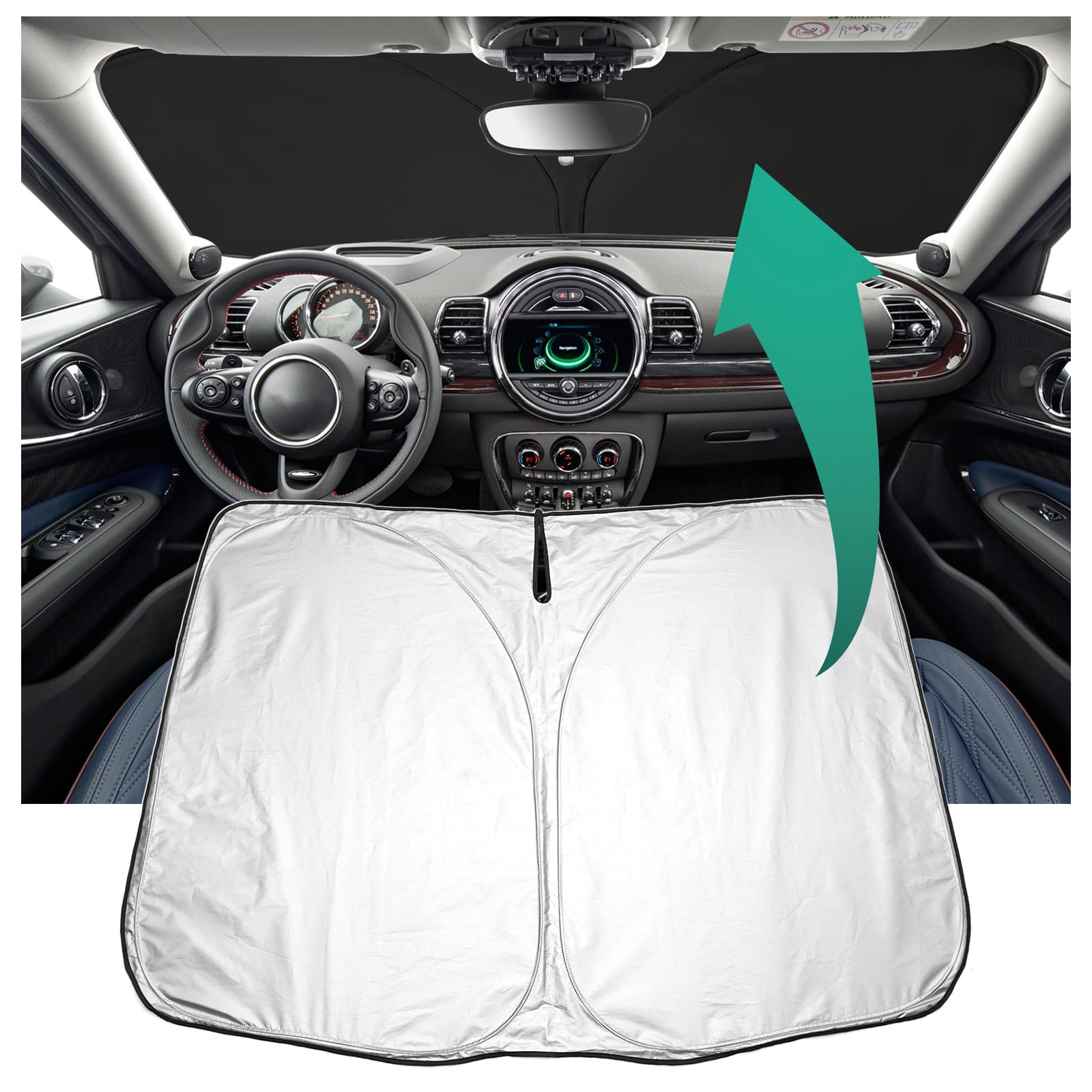 YEE PIN Mini Clubman Sonnenschutz Auto kompatibel mit Mini Clubman F54 2015-2020 2023 2024,Faltbare Auto Sonnenschirm Frontscheibe Windschutzscheibe UV Staub Schutz YEE PIN Mini Clubman Sonnenschutz Auto kompatibel mit Mini Clubman F54 2015-2020 2023 2024,Faltbare Auto Sonnenschirm Frontscheibe Windschutzscheibe UV Staub Schutz von YEE PIN
