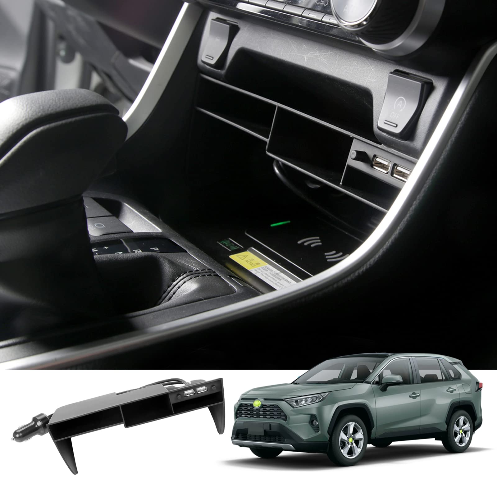 YEE PIN Mittelkonsole Kompatibel mit Toyota RAV4 2019+ Suzuki Across 2020+ Aufbewahrungsbox RAV4 Across Organizer Tray für Armlehne Organizer Zubehör USB wiederaufladbar YEE PIN Mittelkonsole Kompatibel mit Toyota RAV4 2019+ Suzuki Across 2020+ Aufbewahrungsbox RAV4 Across Organizer Tray für Armlehne Organizer Zubehör USB wiederaufladbar von YEE PIN