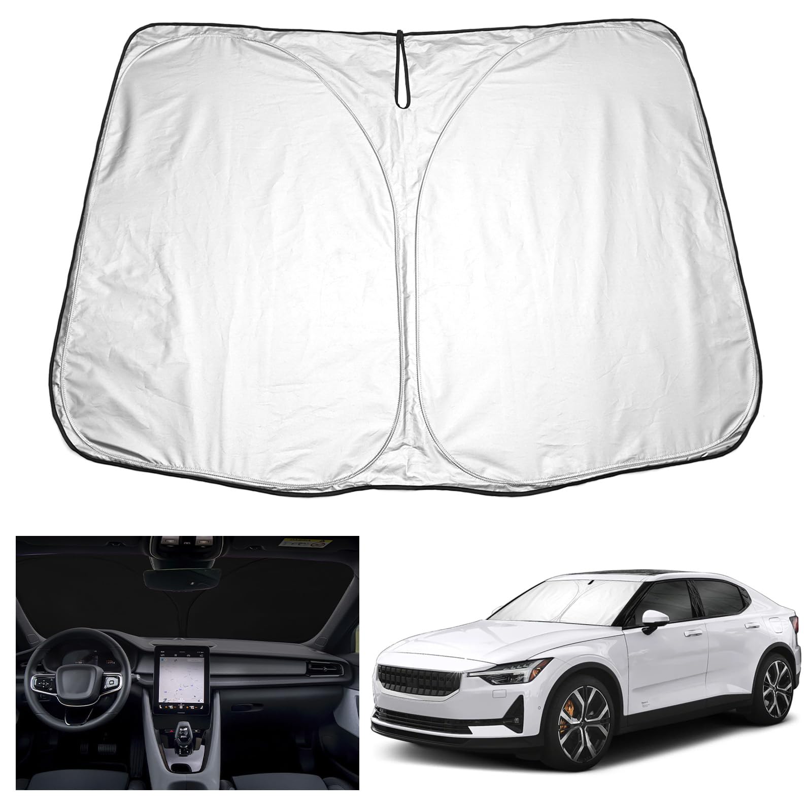 YEE PIN Polestar 2 Sonnenschutz Auto kompatibel mit Polestar 2 2021-2024,Faltbare Auto Sonnenschirm Polestar 2 Frontscheibe Windschutzscheibe UV Staub Schutz YEE PIN Polestar 2 Sonnenschutz Auto kompatibel mit Polestar 2 2021-2024,Faltbare Auto Sonnenschirm Polestar 2 Frontscheibe Windschutzscheibe UV Staub Schutz von YEE PIN