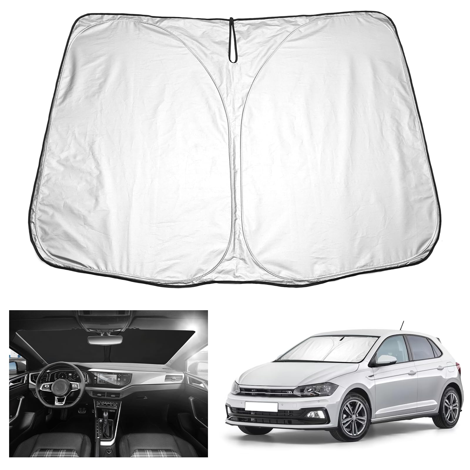 YEE PIN Polo AW Sonnenschutz Auto kompatibel mit V W Polo MK6 AW GTI 2018-2023 2024,Faltbare Auto Sonnenschirm Frontscheibe Windschutzscheibe UV Staub Schutz YEE PIN Polo AW Sonnenschutz Auto kompatibel mit V W Polo MK6 AW GTI 2018-2023 2024,Faltbare Auto Sonnenschirm Frontscheibe Windschutzscheibe UV Staub Schutz von YEE PIN