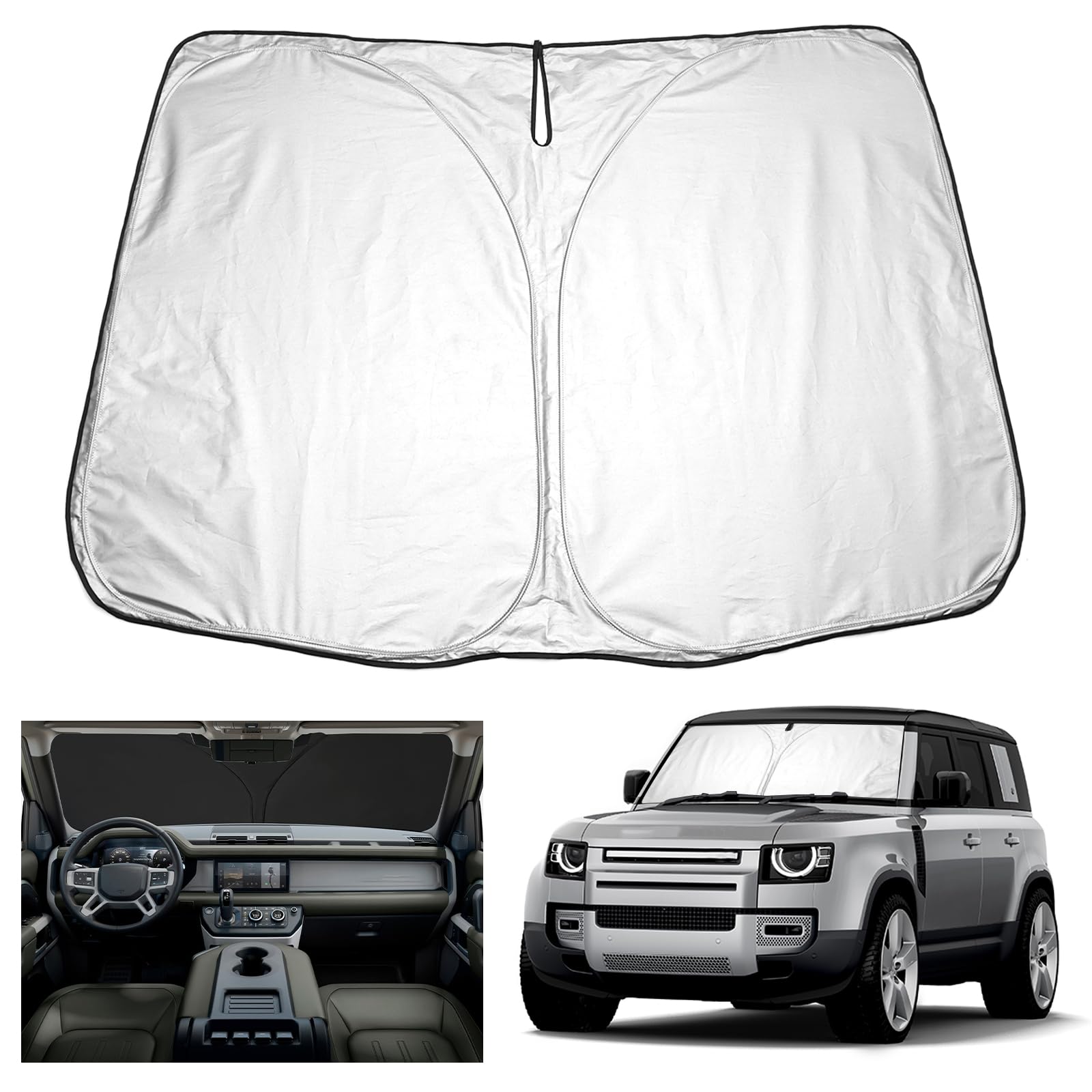 YEE PIN Sonnenschutz Auto kompatibel mit Land Rover Defender 90 110 2020-2022 2023 2024, Faltbare Auto Sonnenschirm Frontscheibe Windschutzscheibe UV Staub Schutz YEE PIN Sonnenschutz Auto kompatibel mit Land Rover Defender 90 110 2020-2022 2023 2024, Faltbare Auto Sonnenschirm Frontscheibe Windschutzscheibe UV Staub Schutz von YEE PIN