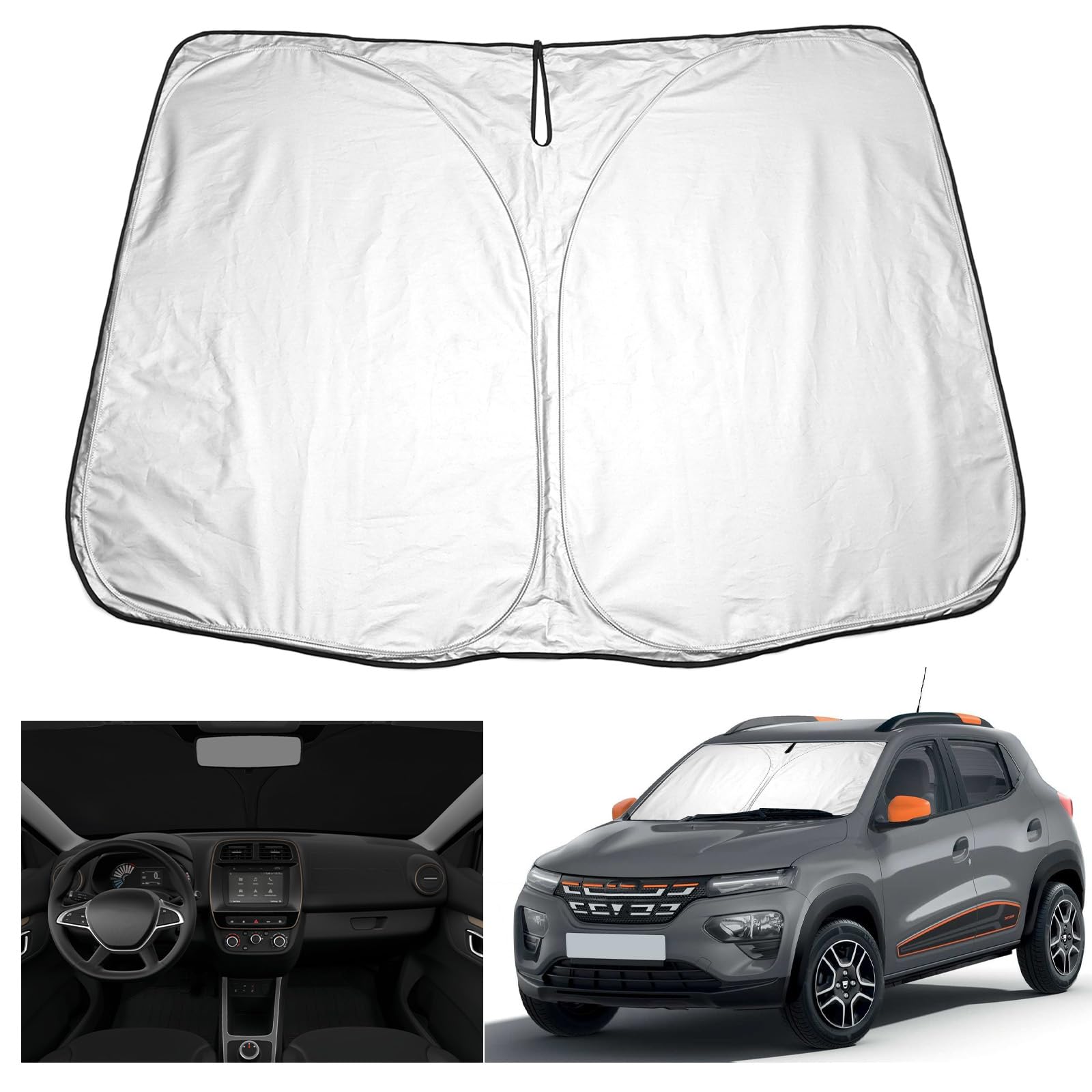 YEE PIN Spring Electric Sonnenschutz Auto kompatibel mit Dacia Spring 2022 2023 2024,Faltbare Auto Sonnenschirm Spring Electric Frontscheibe Windschutzscheibe UV Staub Schutz YEE PIN Spring Electric Sonnenschutz Auto kompatibel mit Dacia Spring 2022 2023 2024,Faltbare Auto Sonnenschirm Spring Electric Frontscheibe Windschutzscheibe UV Staub Schutz von YEE PIN