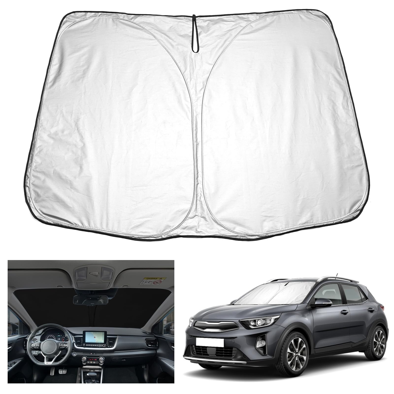 YEE PIN Stonic Sonnenschutz Auto kompatibel mit Kia Stonic 2018-2022 2023 2024, Faltbare Auto Sonnenschirm Frontscheibe Windschutzscheibe UV Staub Schutz YEE PIN Stonic Sonnenschutz Auto kompatibel mit Kia Stonic 2018-2022 2023 2024, Faltbare Auto Sonnenschirm Frontscheibe Windschutzscheibe UV Staub Schutz von YEE PIN