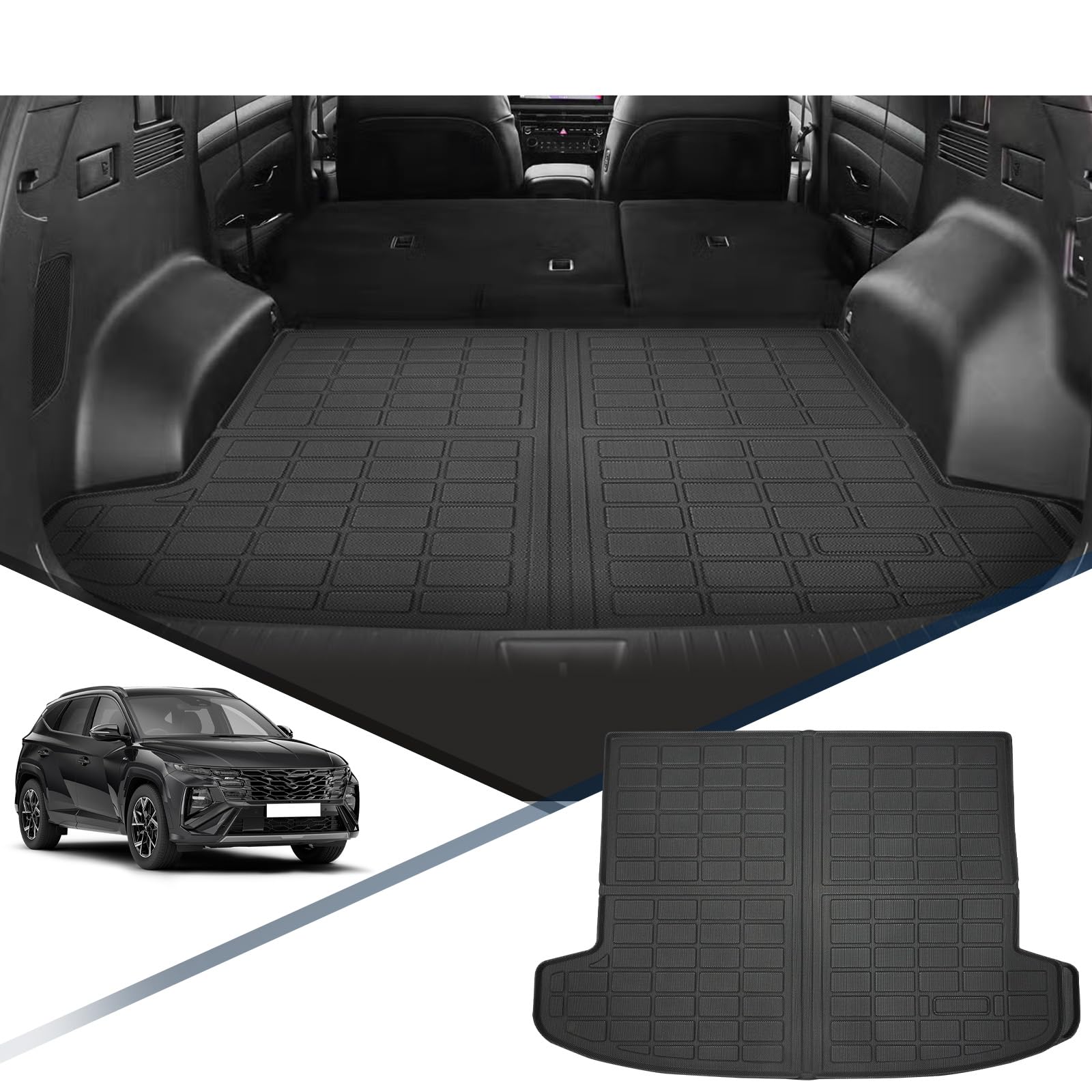 YEE PIN Tucson NX4 2024 Kofferraummatte Kompatibel mit Hyundai Tucson NX4 2021-2024 2025 Gummi Kofferraumwanne TPE Kofferraumshutz Gummimatte Hoher Rand Rutschfester YEE PIN Tucson NX4 2024 Kofferraummatte Kompatibel mit Hyundai Tucson NX4 2021-2024 2025 Gummi Kofferraumwanne TPE Kofferraumshutz Gummimatte Hoher Rand Rutschfester von YEE PIN