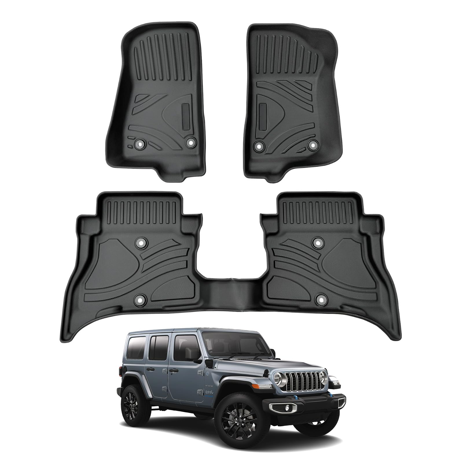 YEE PIN Wrangler 4xe Fussmatten Kompatibel mit JEE-p Wrangler JL 4xe 2022 2023 Langlebiges und verschleißfestes Kompletter Satz Fußmatten wasserdicht und rutschfest YEE PIN Wrangler 4xe Fussmatten Kompatibel mit JEE-p Wrangler JL 4xe 2022 2023 Langlebiges und verschleißfestes Kompletter Satz Fußmatten wasserdicht und rutschfest von YEE PIN