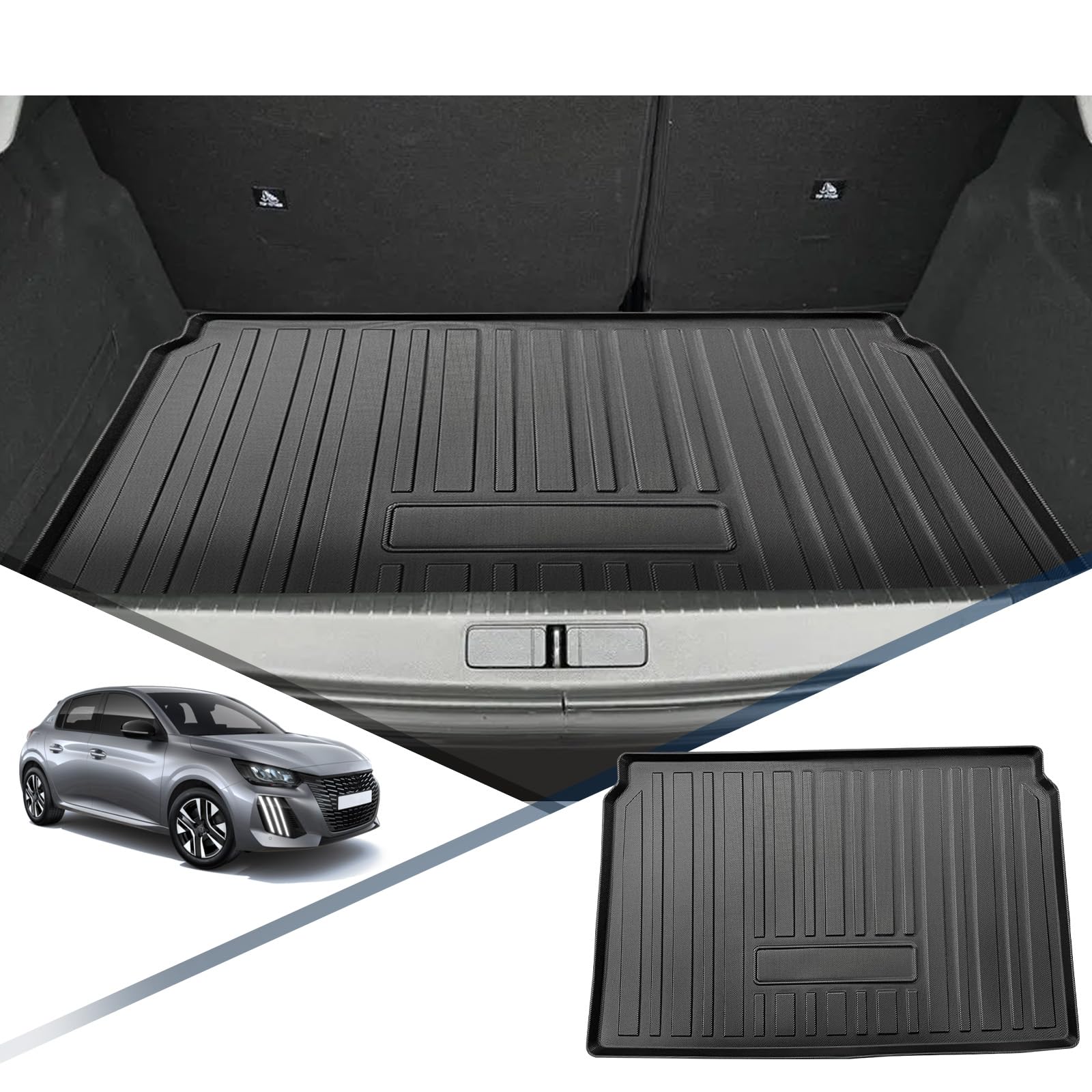 YEE PIN e-208 Kofferraummatte Kompatibel mit Peugeot 208 e-208 GT Line 2020-2022 2023, Gummi e-208 Kofferraumwanne Seitenschutz Gummimatte Laderaumschale Peugeot e-208 2023 Schutzmatte Rutschfester YEE PIN e-208 Kofferraummatte Kompatibel mit Peugeot 208 e-208 GT Line 2020-2022 2023, Gummi e-208 Kofferraumwanne Seitenschutz Gummimatte Laderaumschale Peugeot e-208 2023 Schutzmatte Rutschfester von YEE PIN