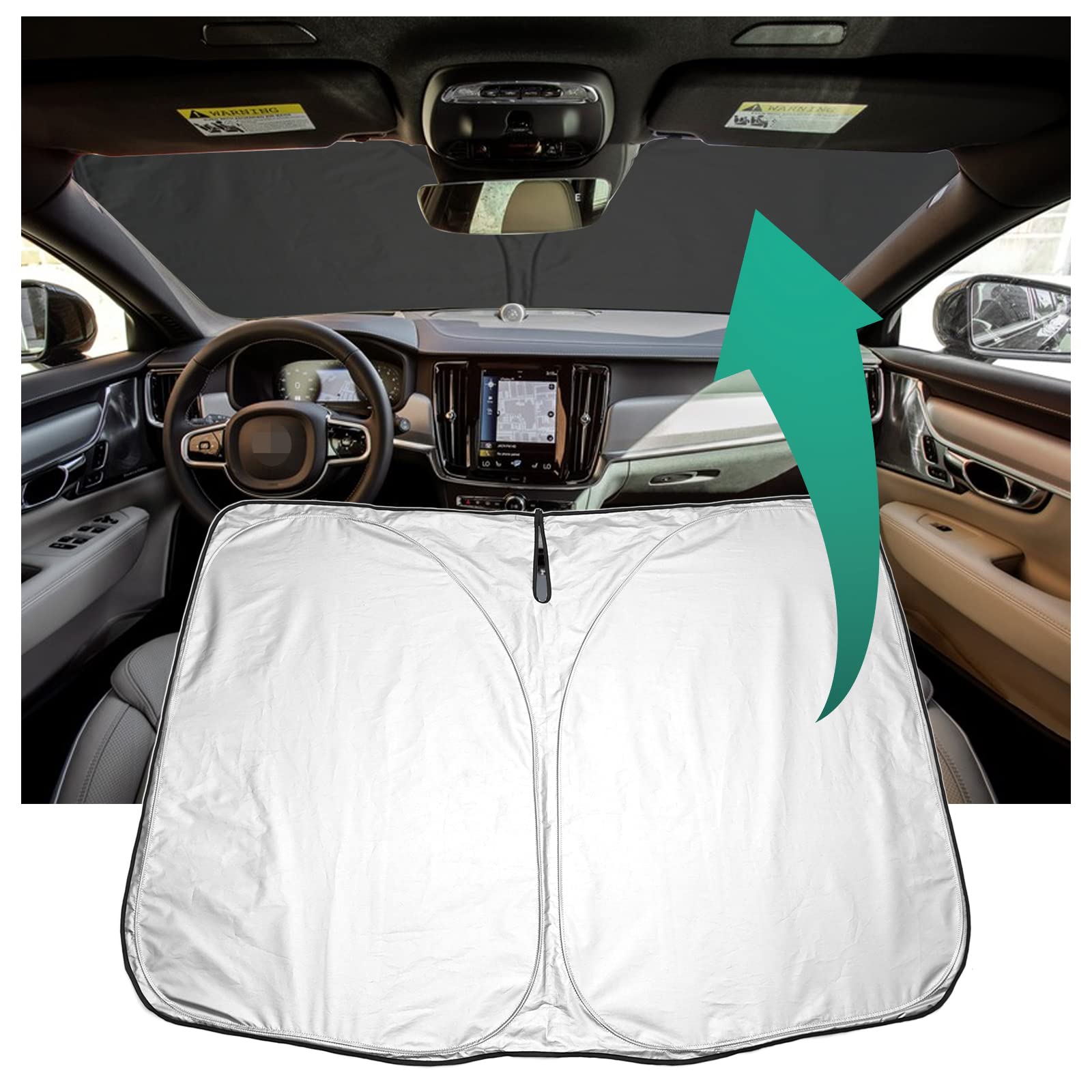 YEE PIN kompatibel mit Volvo XC60 2018-2022 2023 2024 Sonnenschirm Auto,Faltbare Auto Sonnenschutz Frontscheibe Windschutzscheibe UV Staub Schutz YEE PIN kompatibel mit Volvo XC60 2018-2022 2023 2024 Sonnenschirm Auto,Faltbare Auto Sonnenschutz Frontscheibe Windschutzscheibe UV Staub Schutz von YEE PIN