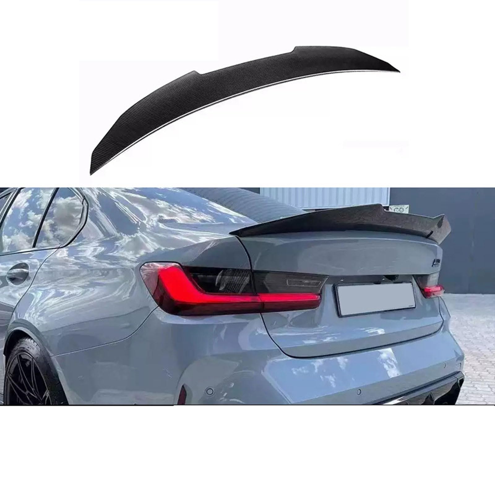 Auto Heckspoiler für BMW M3 M4 G80 G82 2021+, Kofferraum Spoiler Flügel Auto Styling Tuning Zubehör Auto Heckspoiler für BMW M3 M4 G80 G82 2021+, Kofferraum Spoiler Flügel Auto Styling Tuning Zubehör von YEHFVSJRUD