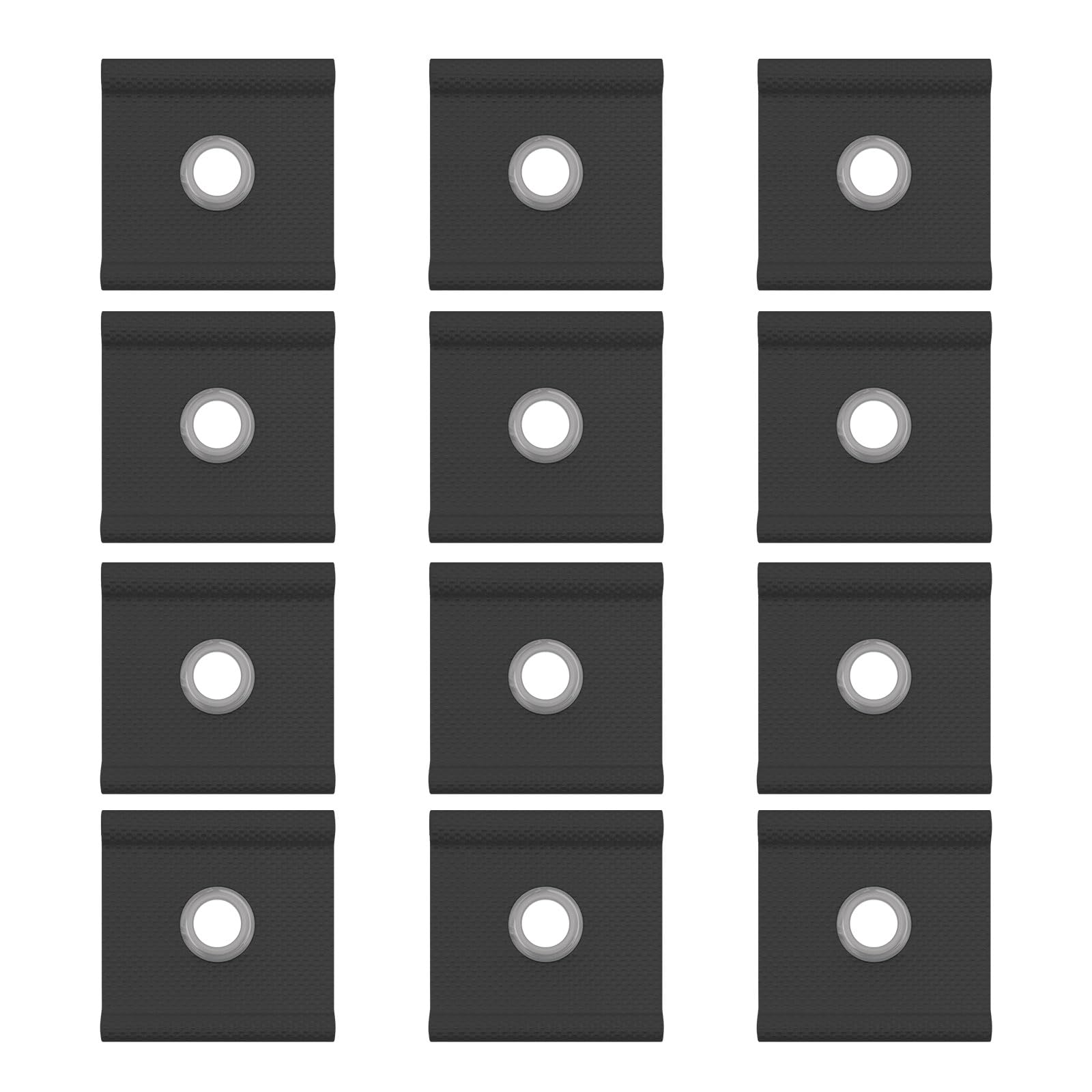 YEJAHY 12 x Kederleiste Haken, Kederöse für Kederschiene 5mm, Kederhaken Markisenhaken, Kederband Vorzeltkeder, Kederleiste Kederösen für Kederschiene Sonnensegel (Schwarz) von YEJAHY
