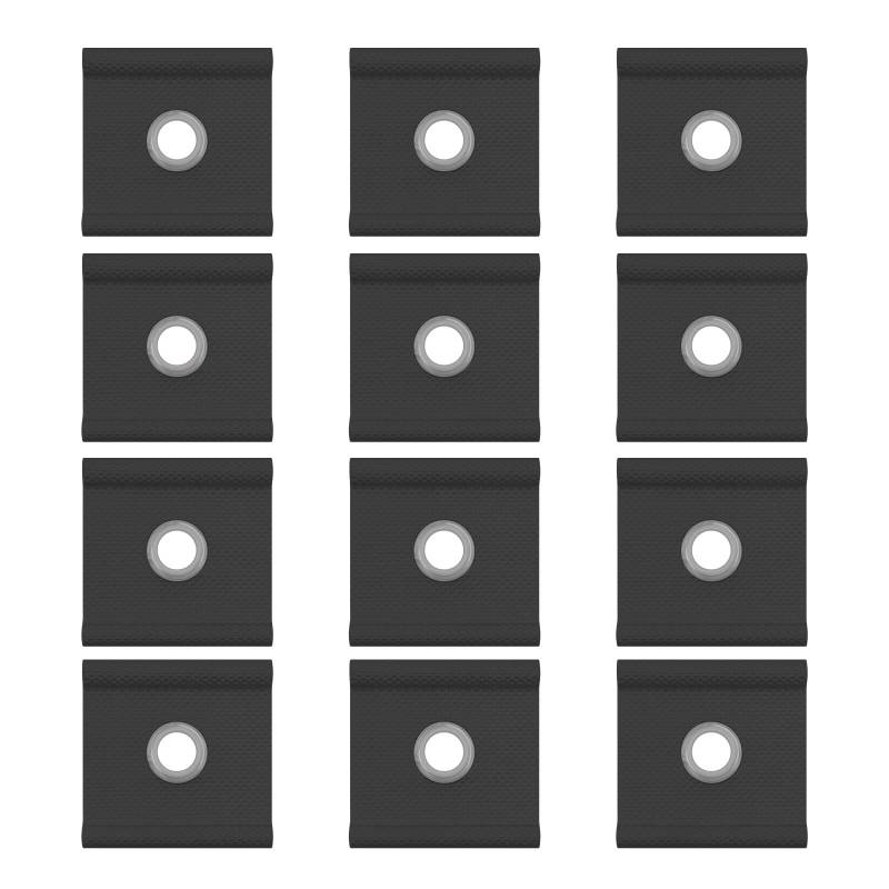 YEJAHY 12 x Kederleiste Haken, Kederöse für Kederschiene 5mm, Kederhaken Markisenhaken, Kederband Vorzeltkeder, Kederleiste Kederösen für Kederschiene Sonnensegel (Schwarz) von YEJAHY
