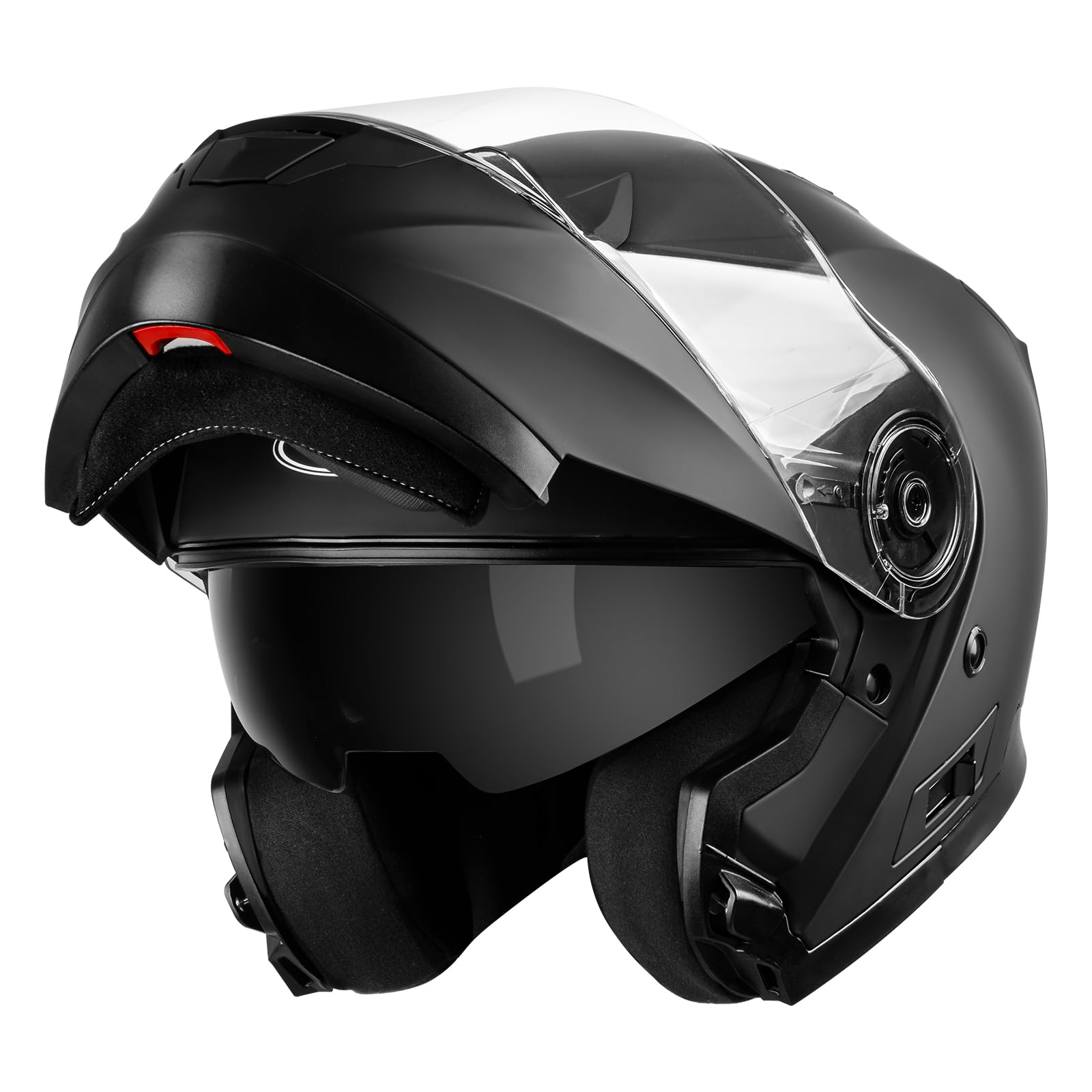 Motorradhelm Klapphelm Integralhelm Fullface Helm - Yema YM-926 Rollerhelm Sturzhelm mit Doppelvisier Sonnenblende ECE für Damen Herren Erwachsene-Schwarz Matt-L Motorradhelm Klapphelm Integralhelm Fullface Helm - Yema YM-926 Rollerhelm Sturzhelm mit Doppelvisier Sonnenblende ECE für Damen Herren Erwachsene-Schwarz Matt-L von YEMA