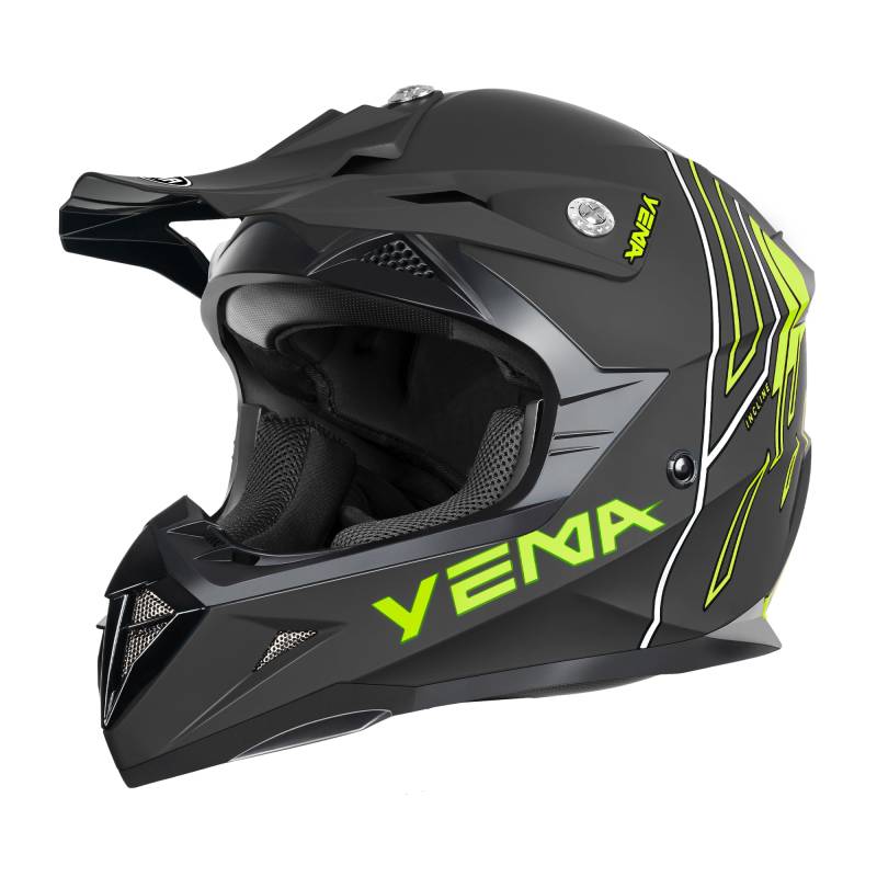 Motorradhelm Cross Mann ECE Homologiert-YEMA YM-915 Integralhelm DH Enduro Frau Quad Motocross Erwachsene von YEMA