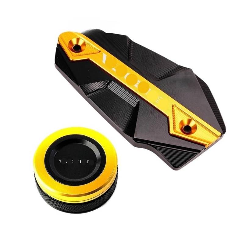 Bremsbehälter-Abdeckung Vorderbremse Für Für Vu&lcan S 650 Für Vu&lcanS 650 VN650 2015-2022 Motorrad Vorne Und Hinten Brems Flüssigkeit Reservoir Öl Füllstoff Kappe von YENBGS