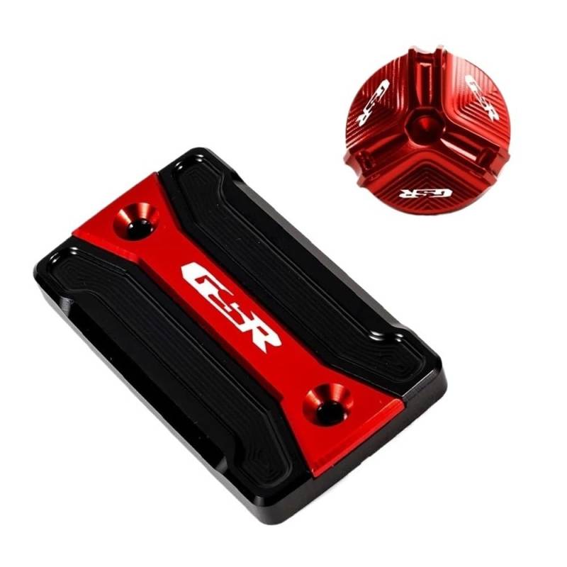 Bremsbehälter-Abdeckung Vorderbremse Motorrad-Ablass-Motoröl-Einfülldeckel Vorne Bremsflüssigkeitsbehälter-Abdeckung Für GSR 750 400 600 GSR750 GSR400 GSR600 von YENBGS