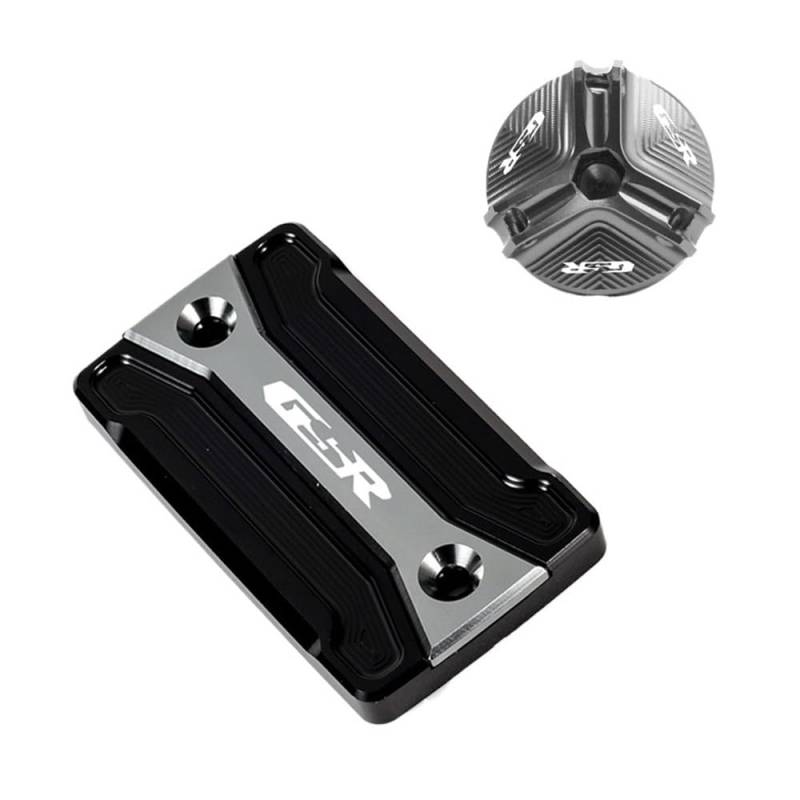 Bremsbehälter-Abdeckung Vorderbremse Motorrad-Ablass-Motoröl-Einfülldeckel Vorne Bremsflüssigkeitsbehälter-Abdeckung Für GSR 750 400 600 GSR750 GSR400 GSR600 von YENBGS