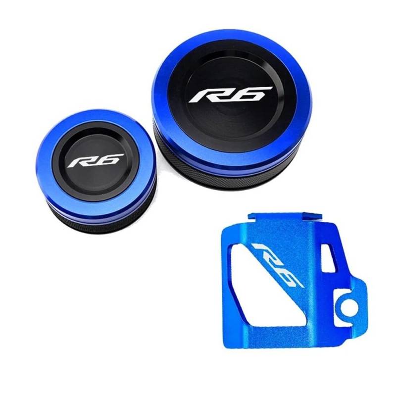 Bremsbehälter-Abdeckung Vorderbremse Motorrad Vorne Hinten Brems Flüssigkeit Reservoir Kappe Zylinder Abdeckung Schutz Protector Für R6 YZF R6 YZFR6 YZF-R6 2010-2022 2021 von YENBGS