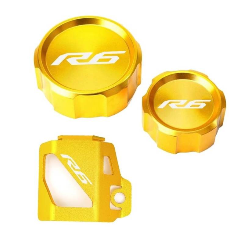 Bremsbehälter-Abdeckung Vorderbremse Motorrad Vorne Hinten Brems Flüssigkeit Reservoir Kappe Zylinder Abdeckung Schutz Protector Für R6 YZF R6 YZFR6 YZF-R6 2010-2022 2021 von YENBGS