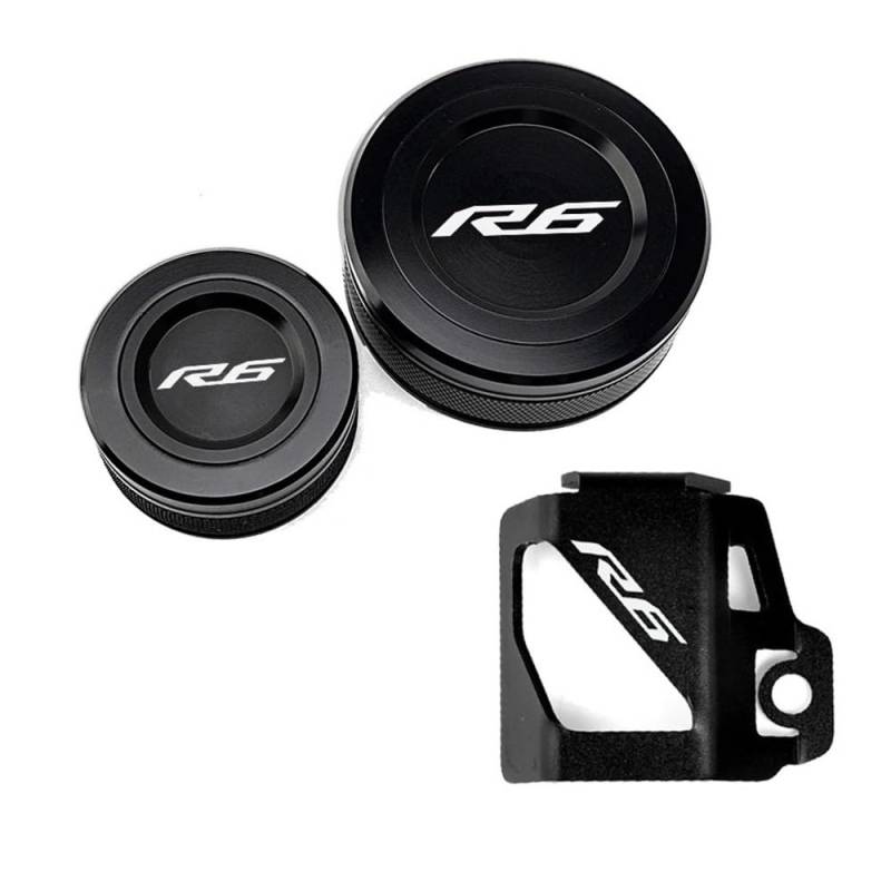 Bremsbehälter-Abdeckung Vorderbremse Motorrad Vorne Hinten Brems Flüssigkeit Reservoir Kappe Zylinder Abdeckung Schutz Protector Für R6 YZF R6 YZFR6 YZF-R6 2010-2022 2021 von YENBGS