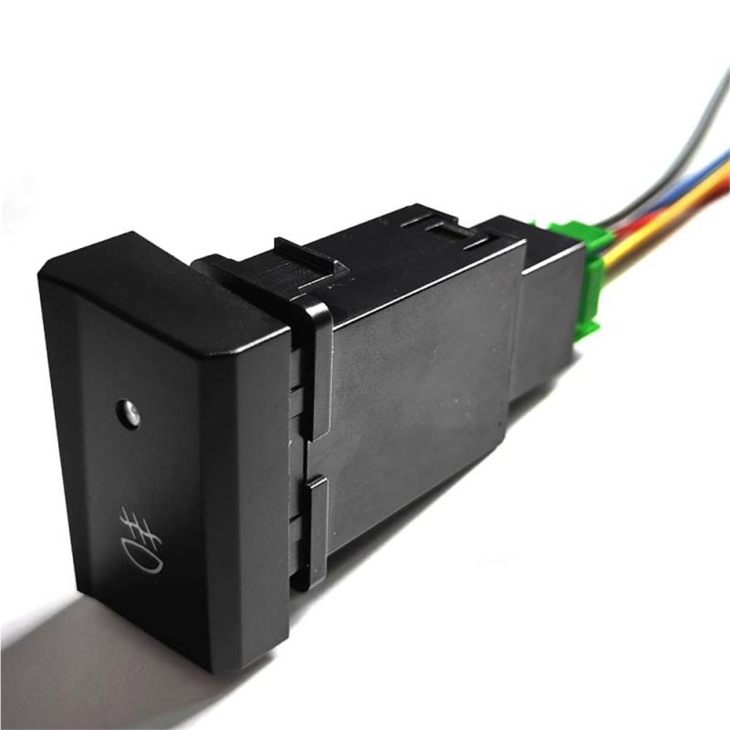 Fensterheber Schalter 1Pcs Auto Nebel Lampe Taste Schalter Für Accent 2000-2005 5-Pin Controller AUF/AUS-Taste schwarz Shell Orange Licht 12V Schalter-Taste Fensterschalter von YENBGS