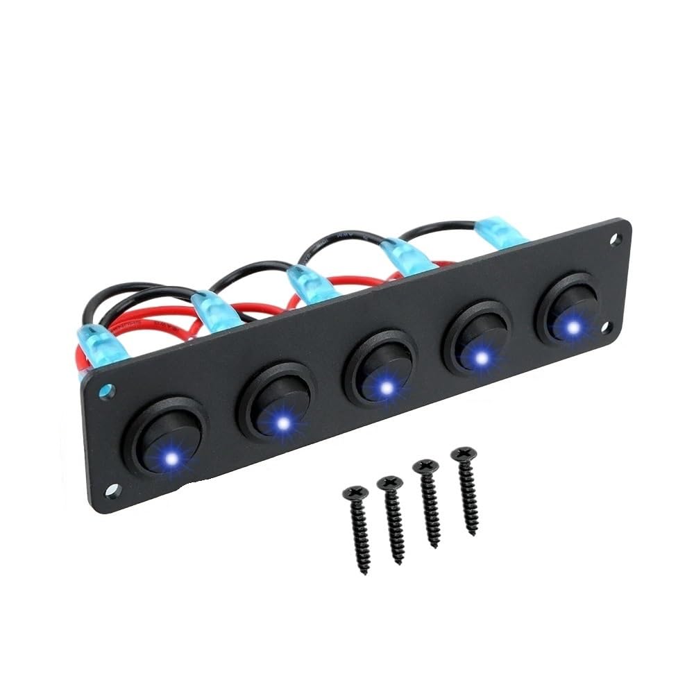 Fensterheber Schalter 24V 12V 6-Tasten-Schalttafel mit digitalem Voltmeter-Tester USB-Ladegeräten 3.0-Lichtschalter Auto für Netzteil Marine Boot Wohnwagen Schalter-Taste Fensterschalter Fensterheber Schalter 24V 12V 6-Tasten-Schalttafel mit digitalem Voltmeter-Tester USB-Ladegeräten 3.0-Lichtschalter Auto für Netzteil Marine Boot Wohnwagen Schalter-Taste Fensterschalter von YENBGS