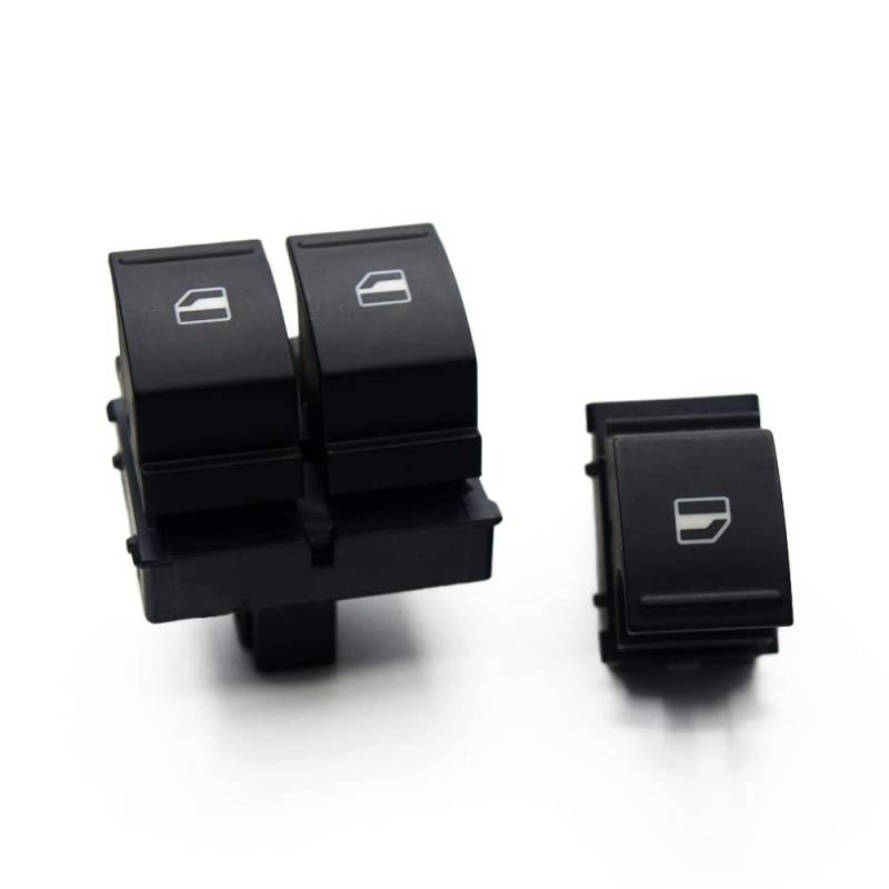 Fensterheber Schalter Fenster Schalter Control Taste 1K3959857A 1F0959855 Für Caddy 2K Für Für EOS Für Golf MK5 Für Passat B6 für Polo 6R Für Touran Für SEAT Schalter-Taste Fensterschalter von YENBGS