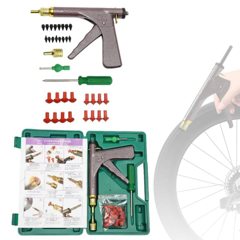 YESTAIM Schlauchloses Reifenreparaturset mit Pilzstopfen für Platte und schadhafte Reifen an Autos, Motorrädern, ATVs, Lastwagen und Traktoren von YESTAIM