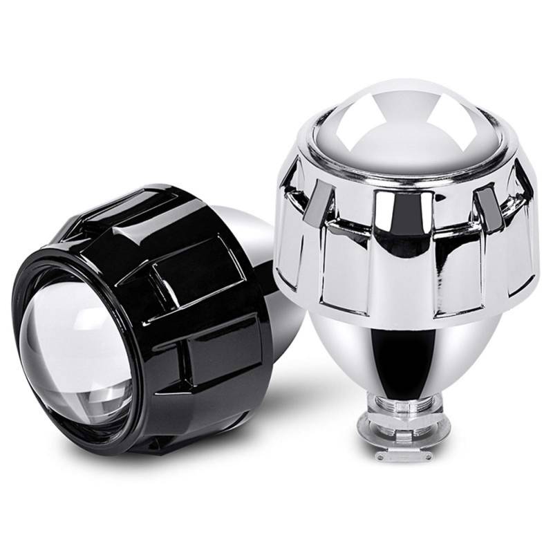 Angel Eyes,Angel Eyes Scheinwerfer Auto Styling 2,5 Zoll HID BI Xenon Scheinwerfer Mini Projektor Linsen Retrofit H4 H7 Scheinwerferlinsen Schwarz Silber Verwendung H1 Birne(LHD without Shroud) von YETGFBH