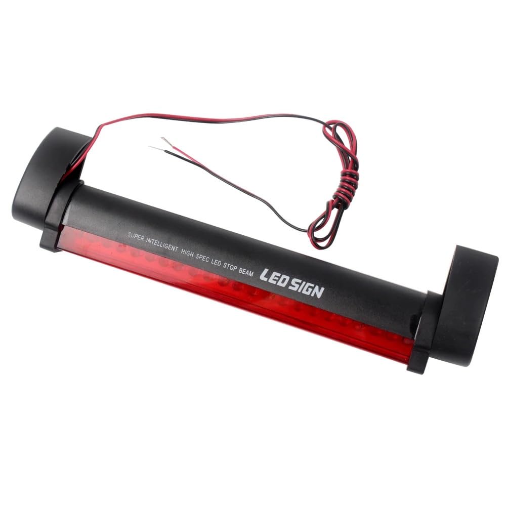 Dritte Bremsleuchte,3 Bremsleuchte 14 24 32 48 Lichter Auto Bremslicht Auto-Styling Auto Warnleuchte Universal Stop Hinten Schwanz Parkleuchte 12V Rotes Licht(24 Lights) von YETGFBH