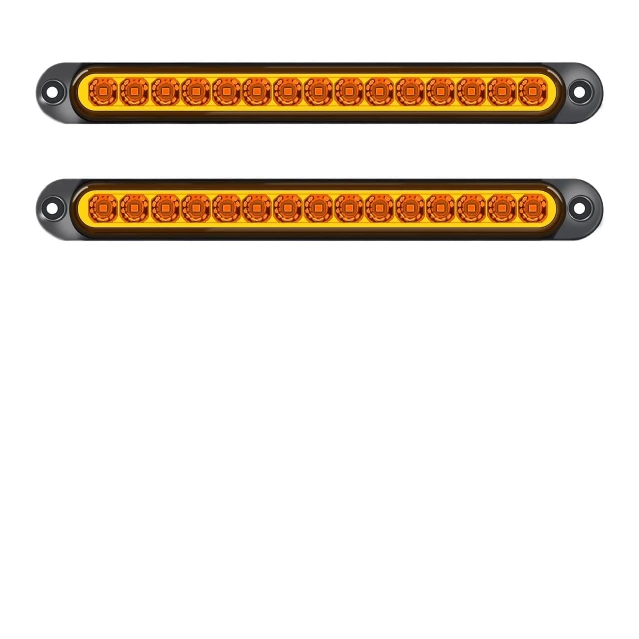 Dritte Bremsleuchte,3 Bremsleuchte 2 STK Universal Rücklicht for Anhänger LKW Pickup - Brems-/Stopp-/Blinker 12V-24V Lichtleiste(Amber 2PCS) von YETGFBH