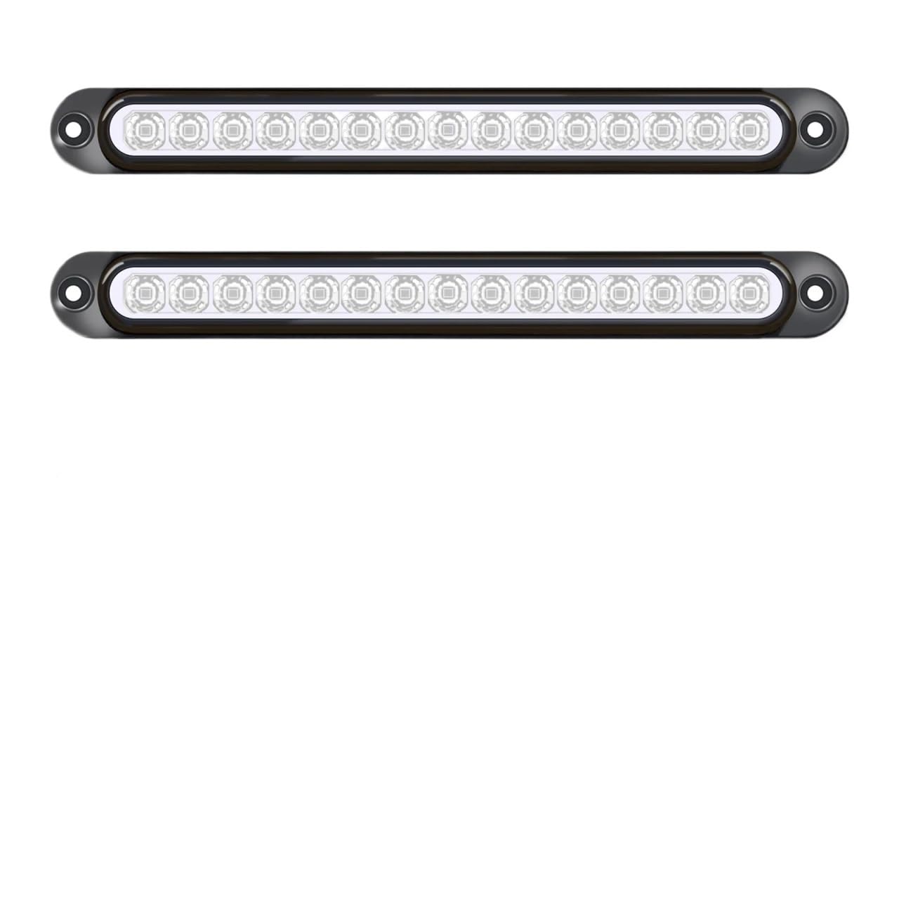 Dritte Bremsleuchte,3 Bremsleuchte 2 STK Universal Rücklicht for Anhänger LKW Pickup - Brems-/Stopp-/Blinker 12V-24V Lichtleiste(White 2PCS) von YETGFBH