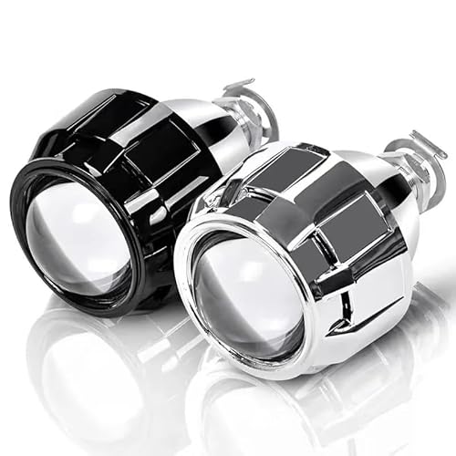 YETGFBH Angel Eyes,Angel Eyes Scheinwerfer 2PCS 2,5 Zoll Mini Bixenon HID Weißlicht Projektor Scheinwerfer H4 H7 H11 9005 H8 LED Dual Beam Objektiv 8000LM(Silver belt A cover) von YETGFBH