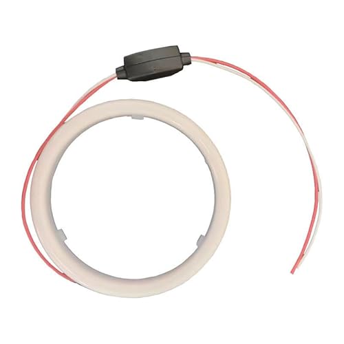 YETGFBH Angel Eyes,Angel Eyes Scheinwerfer Auto Tagfahrlicht Baumwolle Licht COB Angel Eye 60-120mm Blende Motorrad Elektrofahrzeug Universal(Red,120MM) von YETGFBH